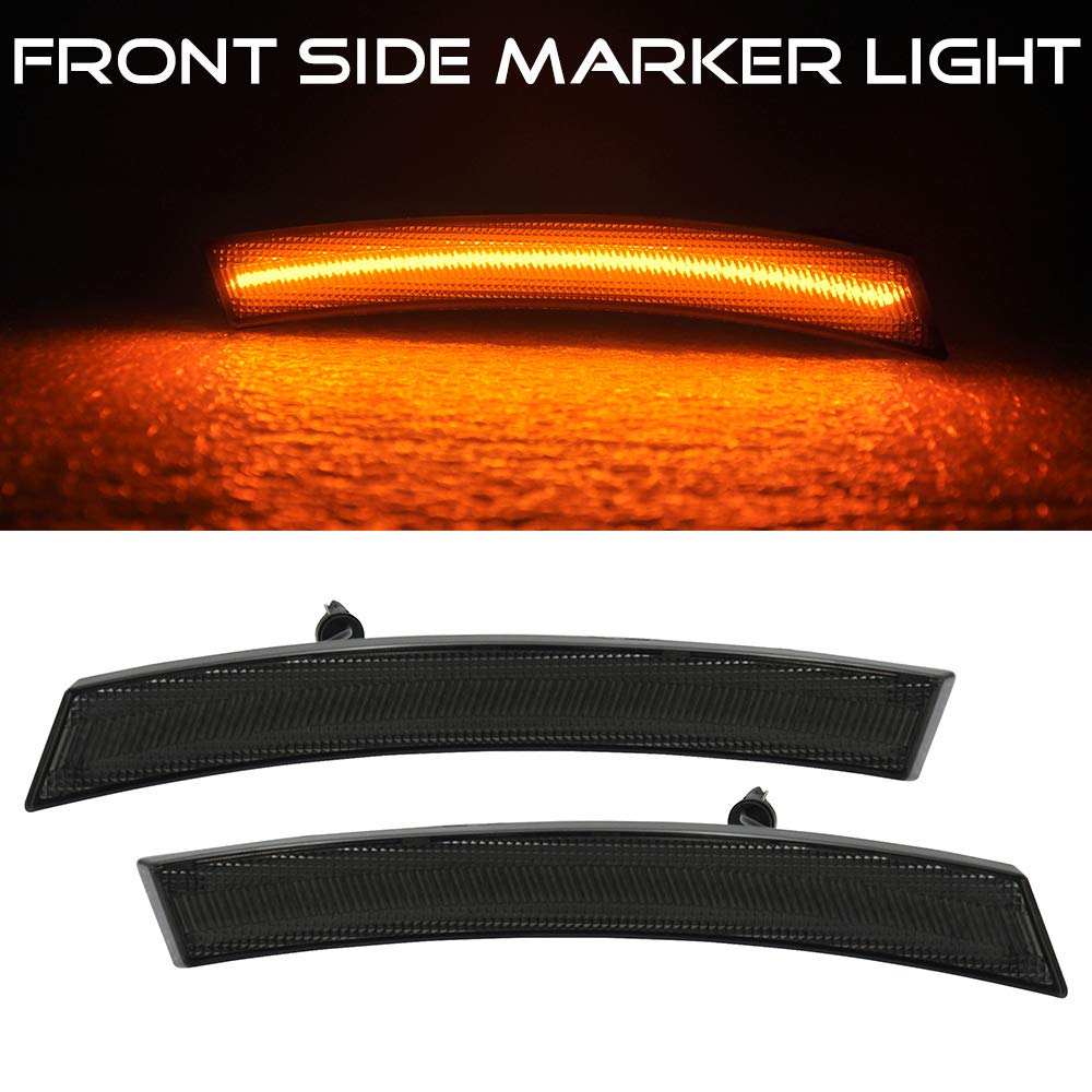 Smoked LED Side Marker Lights for MINI Cooper R50 R52 R53 - Front & Rear Amber & Red (4-Piece Set) - Upgrade Your Car's Style & Safety for Night Driving & Custom Look