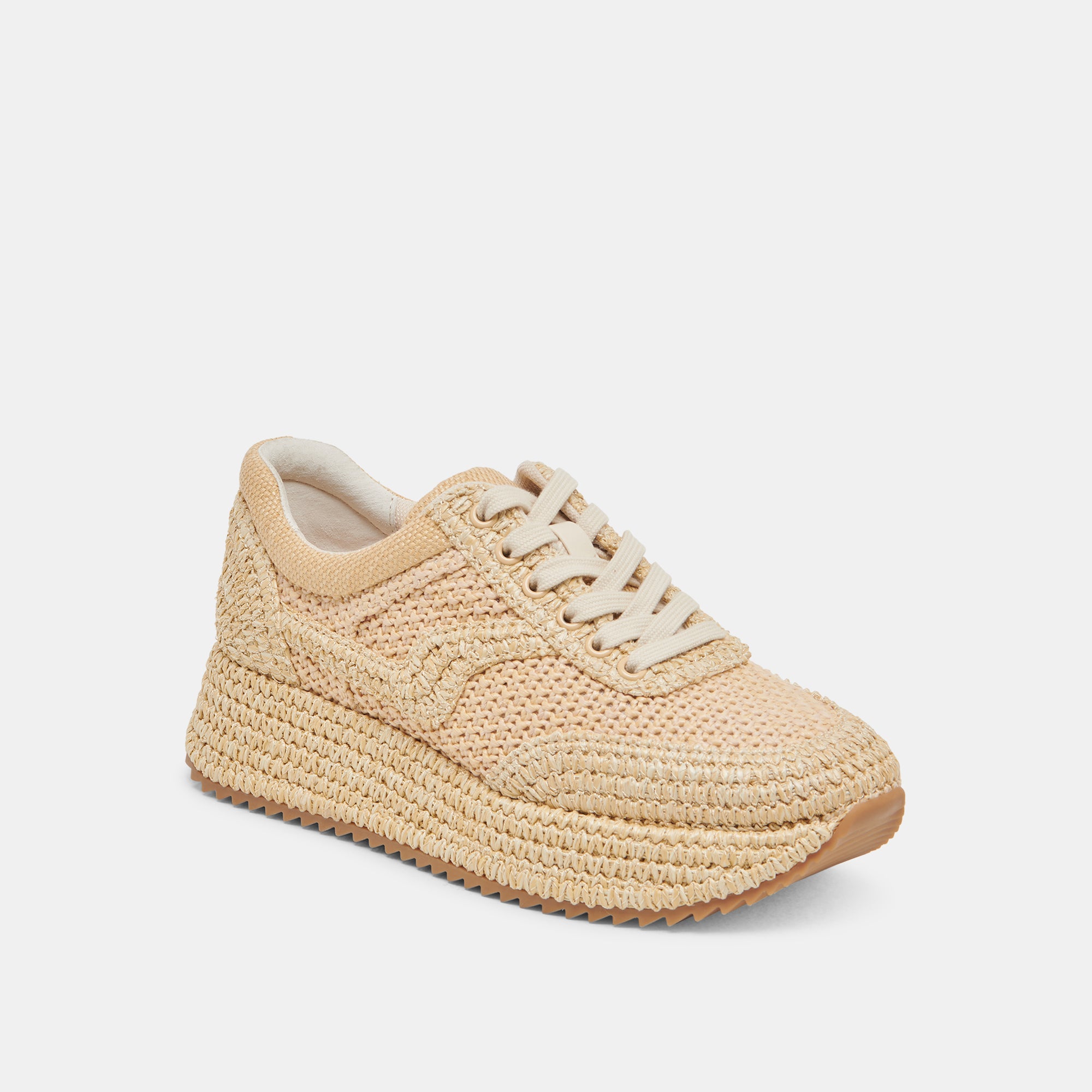 SHYLOH Women's Lightweight Natural Raffia Sneakers - Comfortable Casual Shoes for Walking, Travel & Summer Outfits