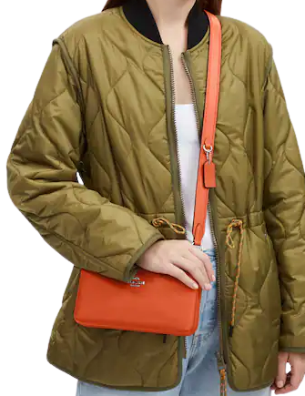 Coach Double Zip Crossbody Bag for Women - Stylish Leather Shoulder Purse with Adjustable Strap, Perfect for Travel, Work & Everyday Use