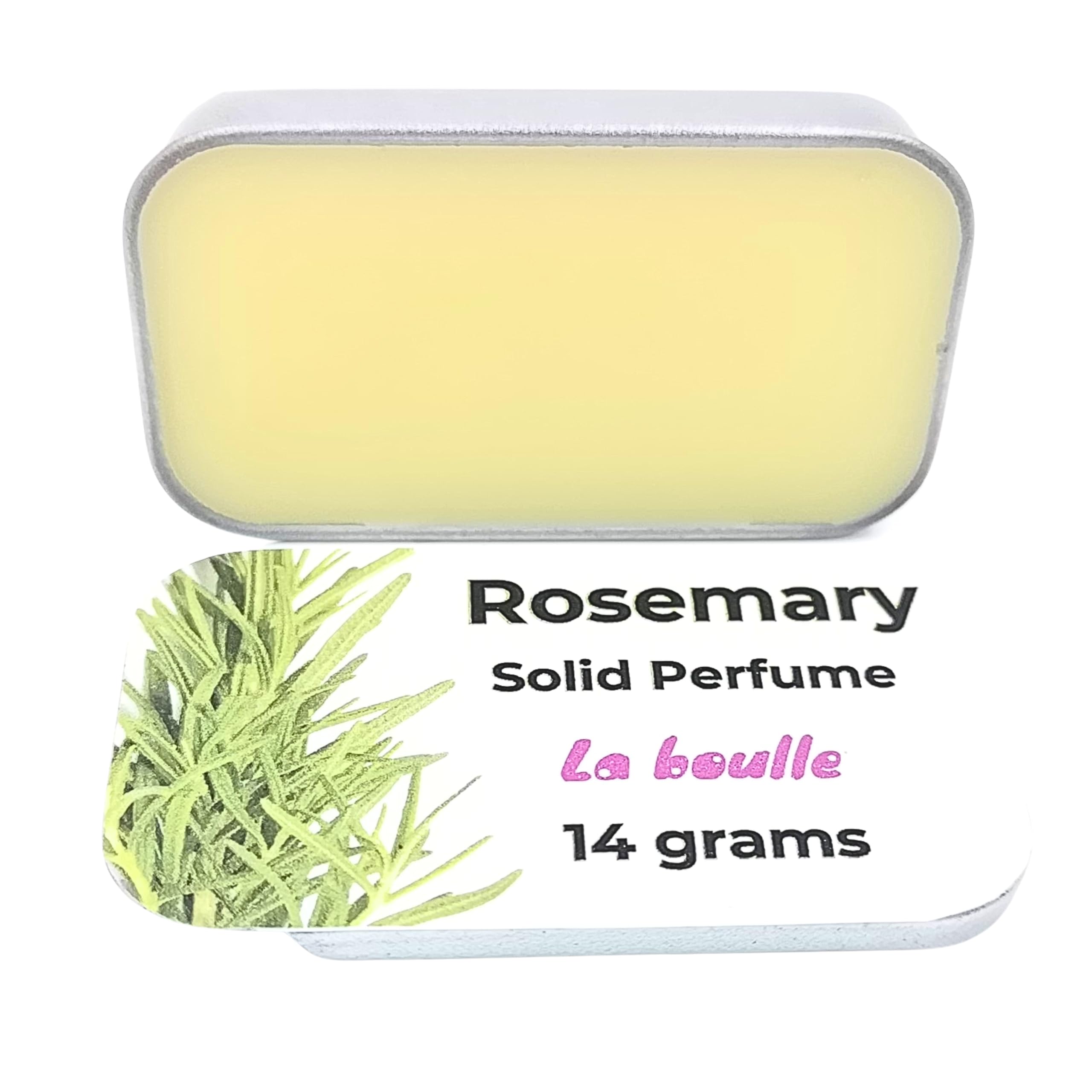 Rosemary Solid Natural Perfume Balm for Sensitive Skin | Handmade Vegan Cosmetics | UK Made | Long-Lasting Fragrance for Travel, Yoga & Daily Wear