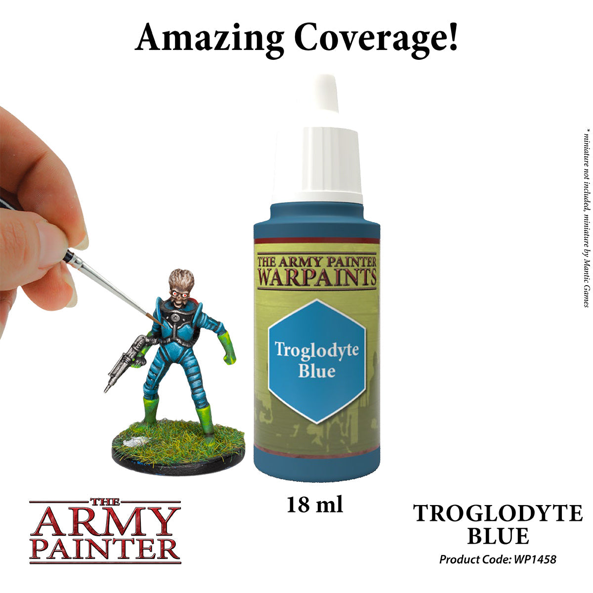 Warpaints Troglodyte Blue - Premium Waterproof Face & Body Paint for Cosplay, Halloween & Fantasy Makeup - Ideal for Costume Parties, Theatrical Performances & Special Effects
