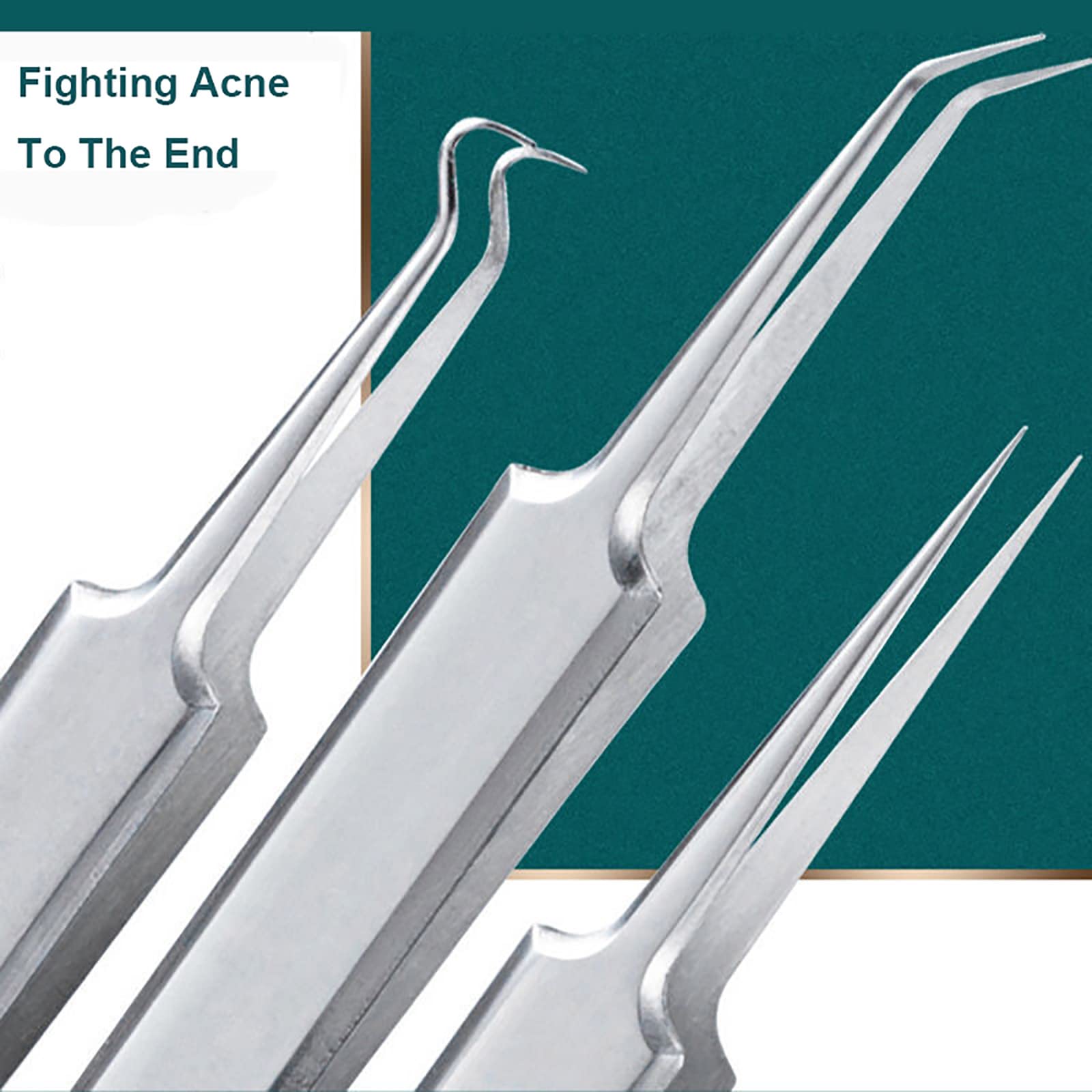 Professional 8-Piece Blackhead Remover Kit - Stainless Steel Pimple Popper & Comedone Extractor for Acne, Whitehead & Blemish Removal - Perfect for Facial Skincare & At-Home Spa Treatments
