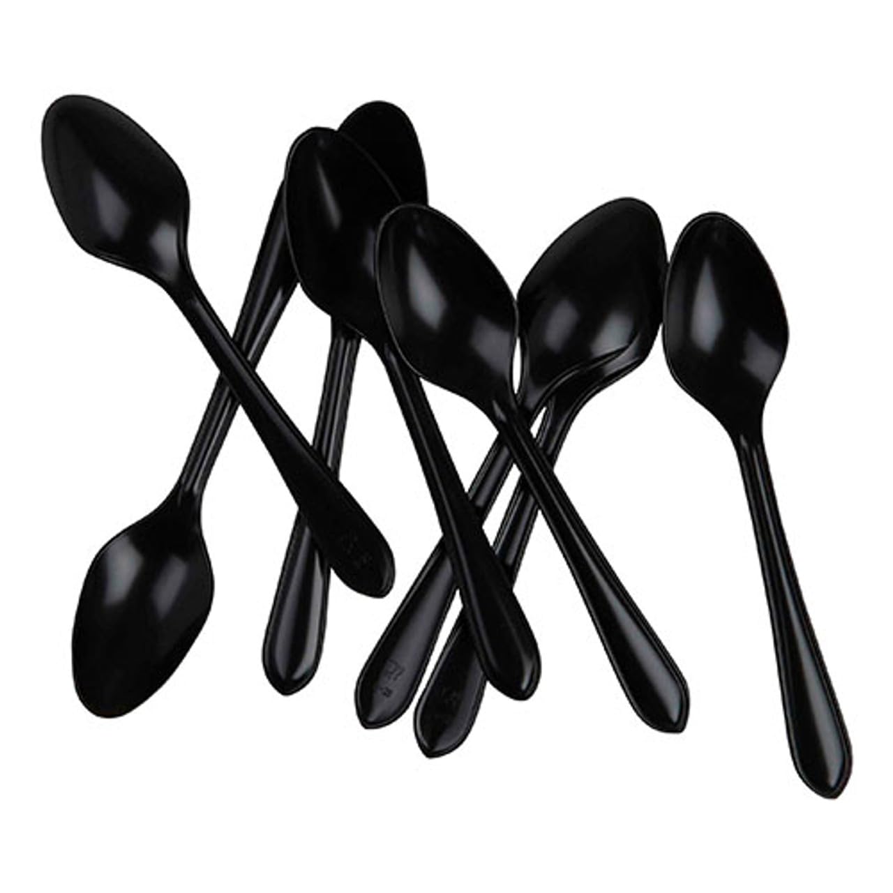 Eco-Friendly Biodegradable Disposable Black Spoons - 150mm, 100-Pack - Perfect for Parties, Picnics, BBQs & Home Use | Compostable Cutlery for Sustainable Dining