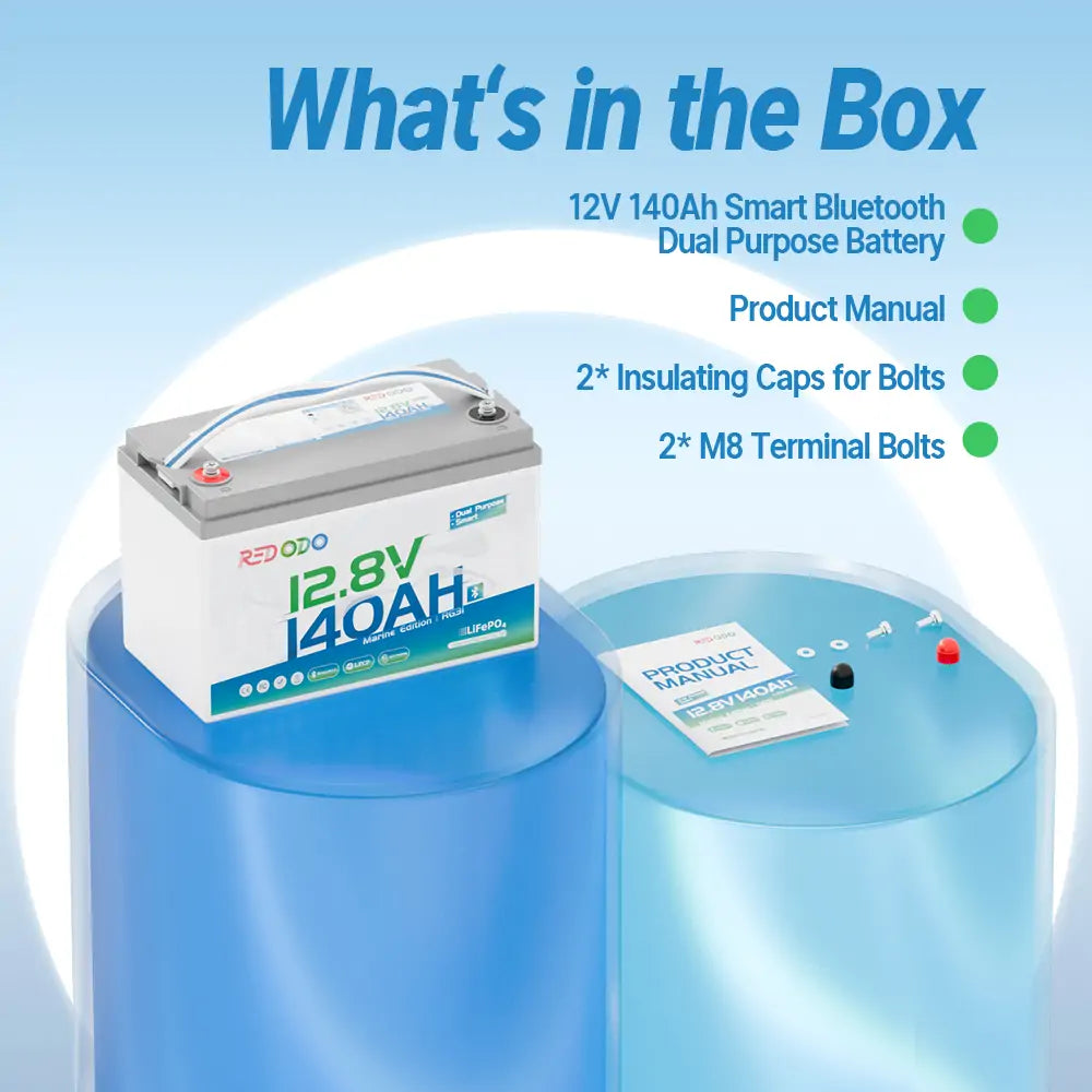 Redodo 12V 140Ah Deep Cycle Marine Battery with 1000 CCA - Perfect for Boats, RVs & Off-Grid Power - Like New Condition