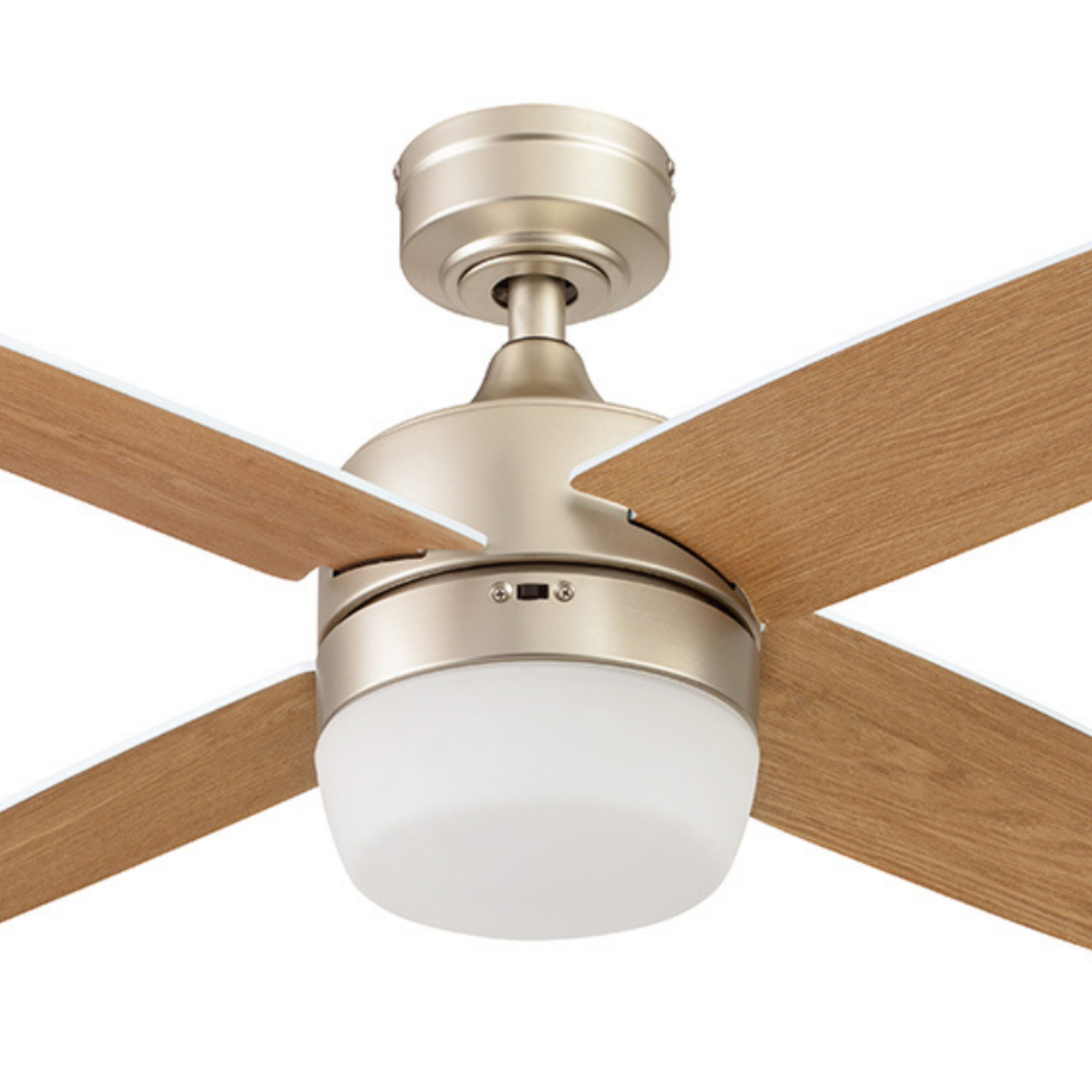 44 Inch Atlas Soft Gold Ceiling Fan with Remote Control - Modern Lighting for Bedroom, Living Room & Office
