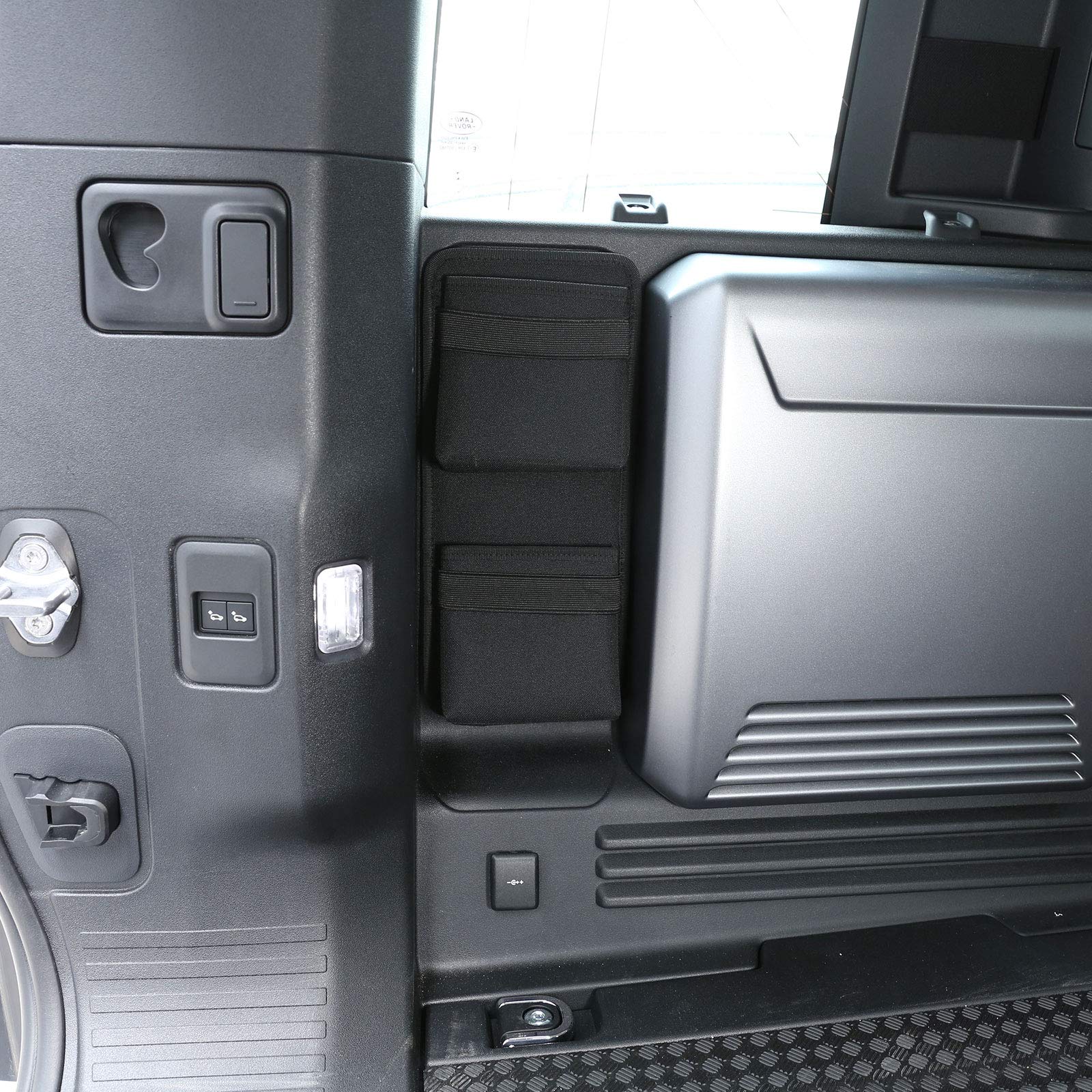 Oxford Cloth Car Interior Trunk Storage Box & Seat Back Organizers for Land Rover Defender 2020 | Side Storage Bag & Cargo Organizer | Perfect for Road Trips, Camping Gear & Vehicle Organization