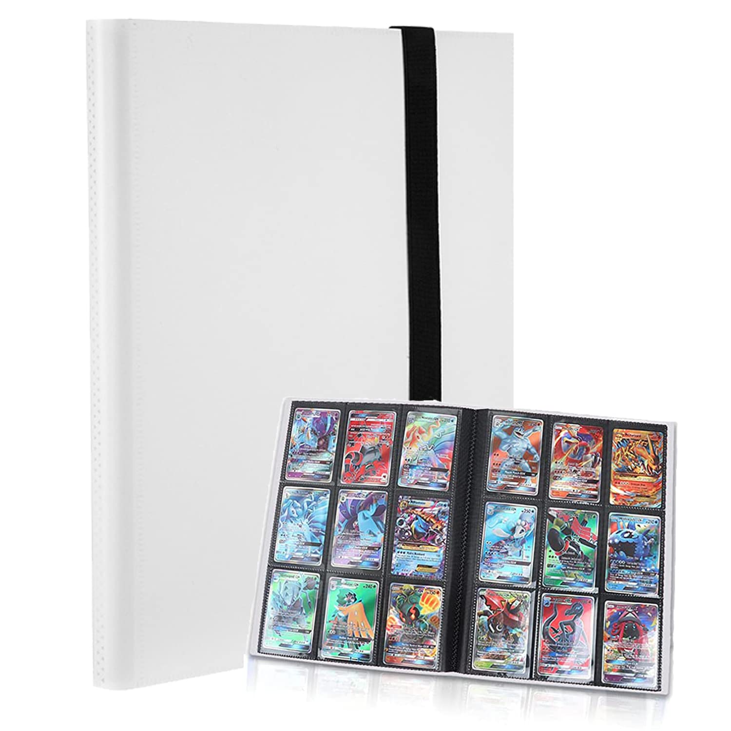 Senbeeda 9-Pocket Trading Card Binder for MTG, Pokemon & YuGiOh - 360 Side-Loading Sleeves, White Collector's Album | Perfect for Card Storage, Organization & Gaming Tournaments