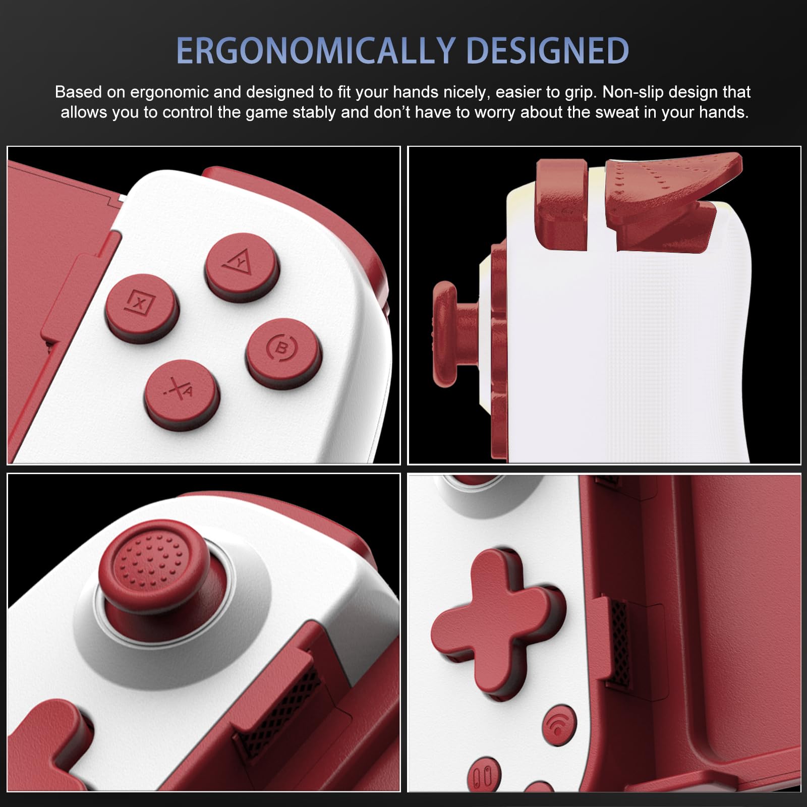 Wireless Bluetooth Game Controller for iPhone 15/Android/PC/iPad/Tablet/Switch/PS4 - MFi Certified, 6-Axis Gyro, Dual Vibration Motors, Turbo Function - Compatible with PS5/Xbox/Cloud Gaming - Perfect for Mobile Gaming, Console Streaming & Arcade Games