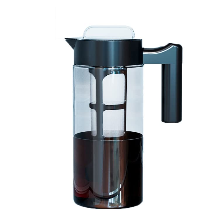 Cold Brew Coffee Maker 2-in-1 for Iced Coffee & Tea - 1300ml Glass Kettle | Perfect for Home & Office Use