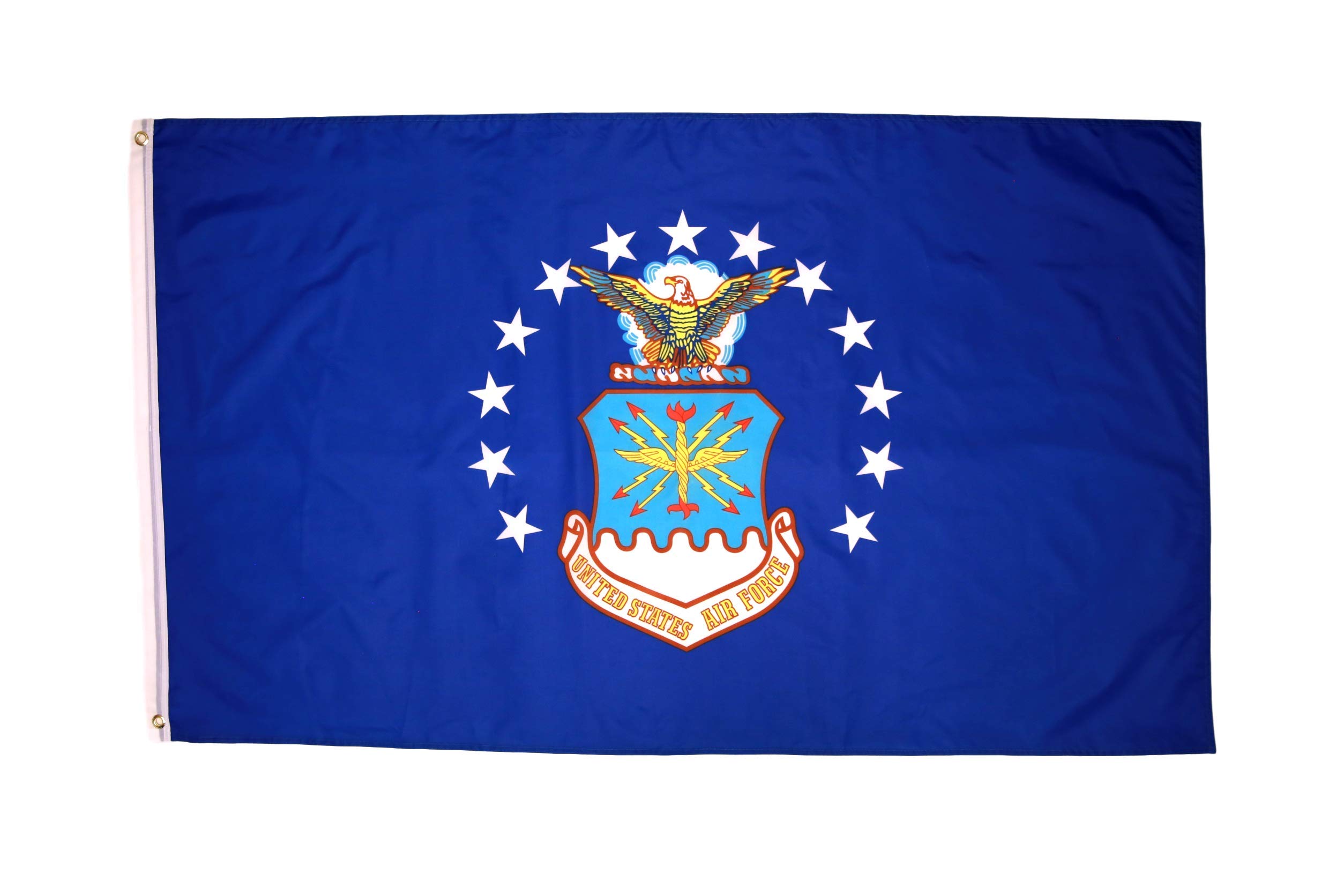 US Air Force Flag 3x5 ft - Durable Polyester with Brass Grommets & Double Stitched Edges - Military Banner for Outdoor, Indoor, Wall Decor & Patriotic Events