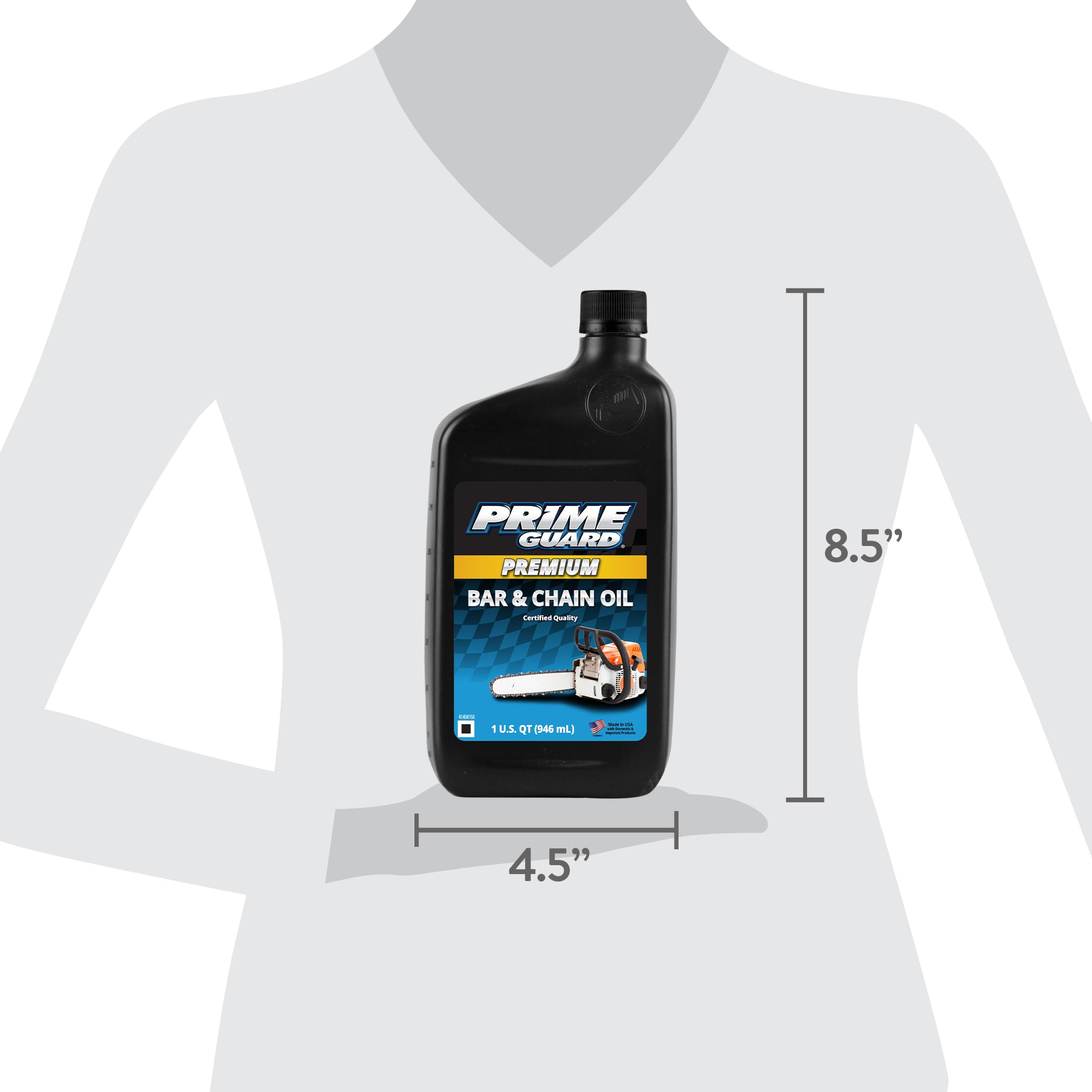 Premium Bar and Chain Oil - 1 Quart (32 oz) for Chainsaw Lubrication | High-Performance Lubricant for Forestry, Woodcutting & Landscaping Tools