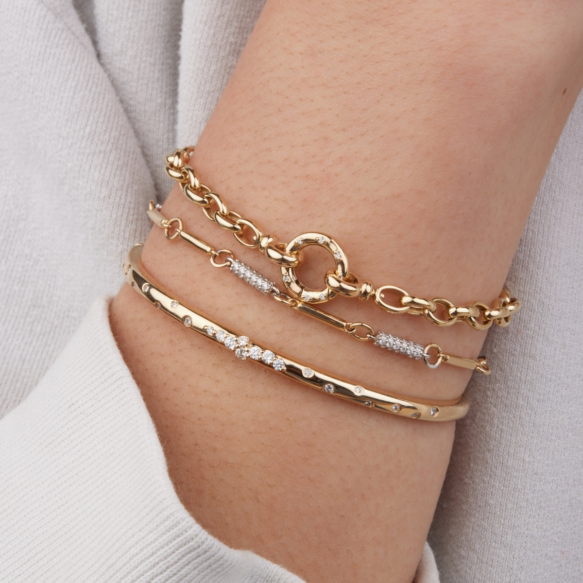 Elegant Diamond Stardust Bracelet for Women - 14K Gold Plated Cubic Zirconia Tennis Bracelet | Perfect for Weddings, Anniversaries & Special Occasions
