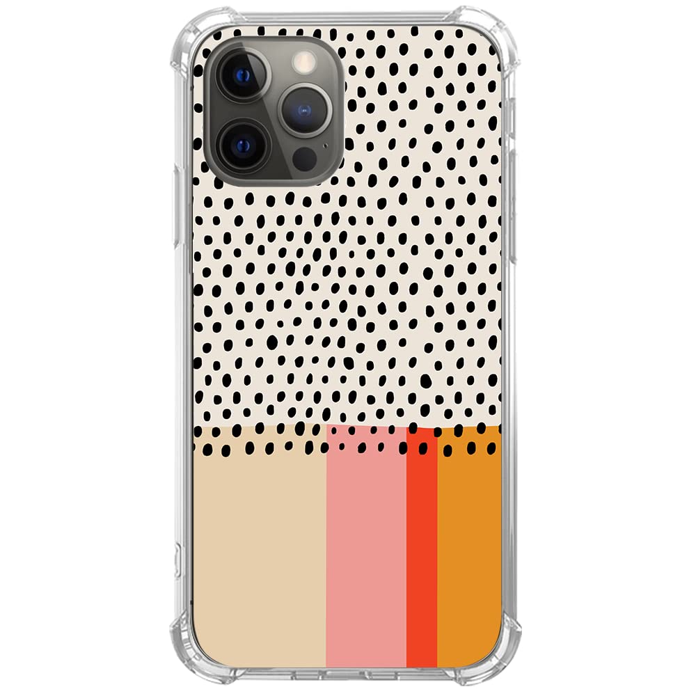 Elegant Polka Dot Phone Case for iPhone 13 Pro Max - Cute Dalmatian Spots Design, Soft TPU Bumper Cover | Trendy Protective Case for Women, Girls | Perfect for Everyday Use, Office, School & Travel