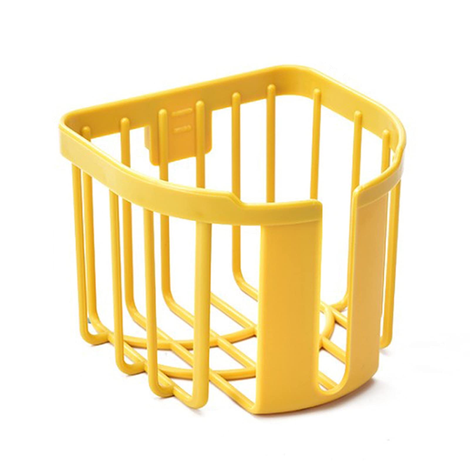 Flystcn Wall Mounted Tissue Box Holder - Adhesive Hanging Paper Roll Dispenser with Drainage for Bathroom & Toilet Storage (Yellow) - Perfect for Small Spaces, RVs & Office Restrooms
