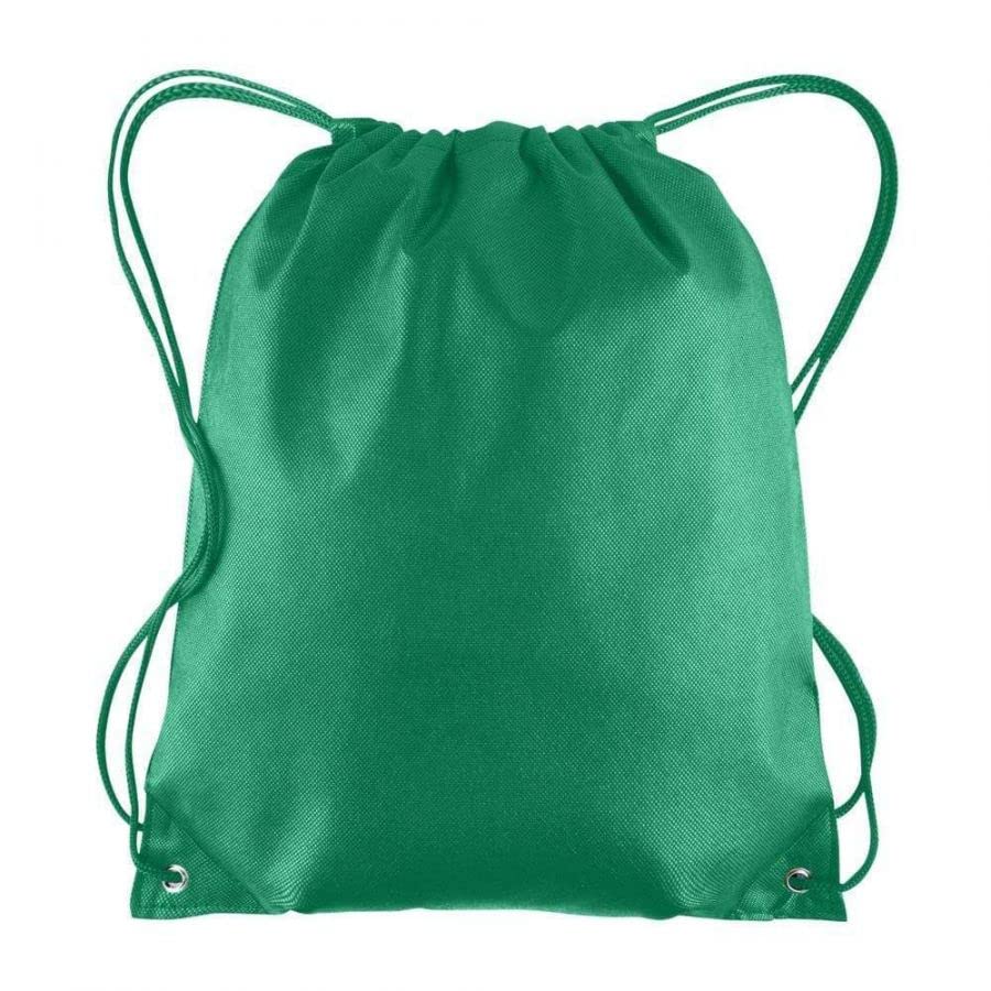 50 Pack Wholesale Durable Non-Woven Drawstring Backpack Bags in Bulk 13.5