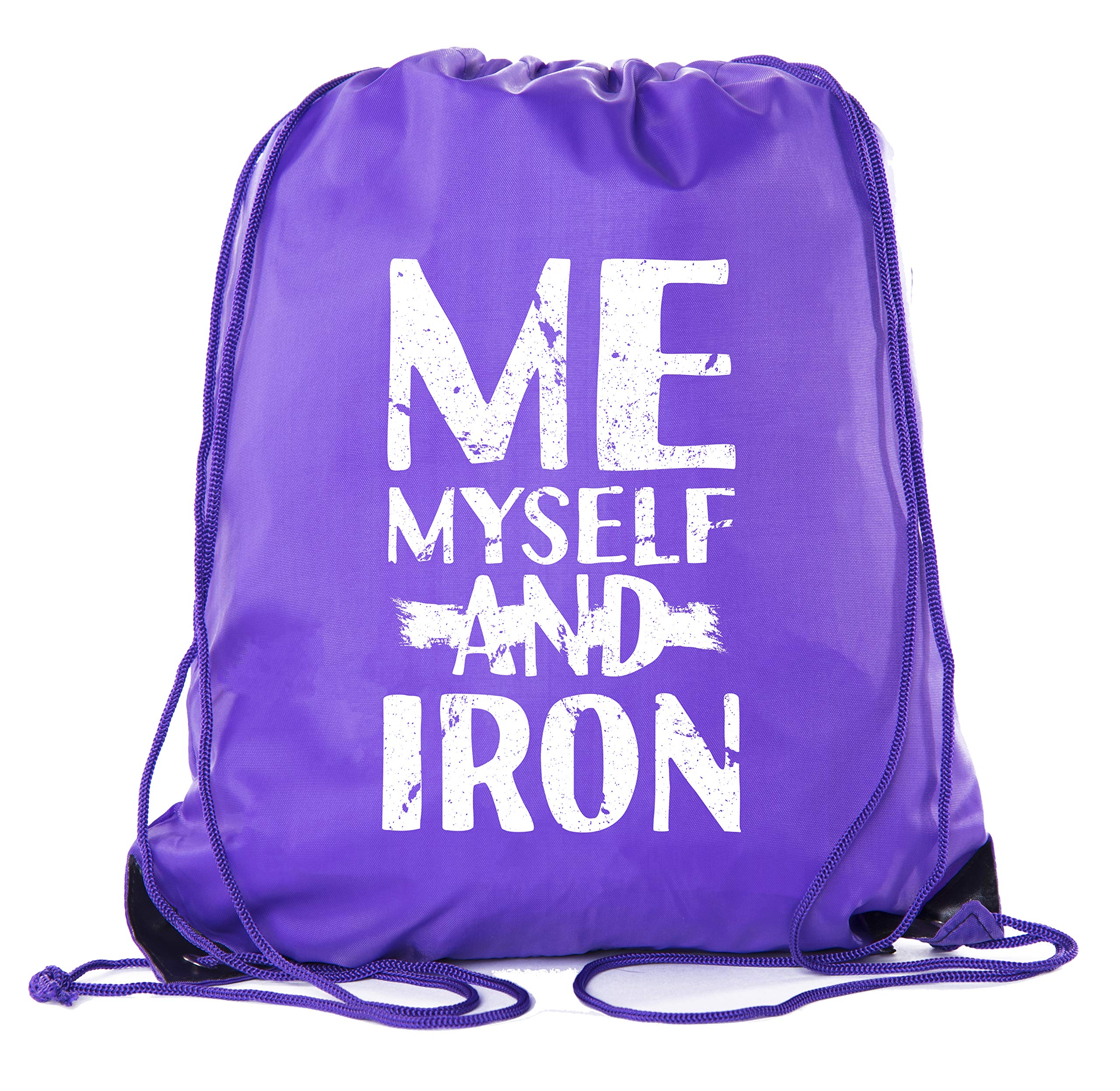 Inspirational Gym Quote Drawstring Backpacks - Motivational Fitness Bags for Workouts, Running & Training - Perfect for Gym, Sports & Outdoor Activities