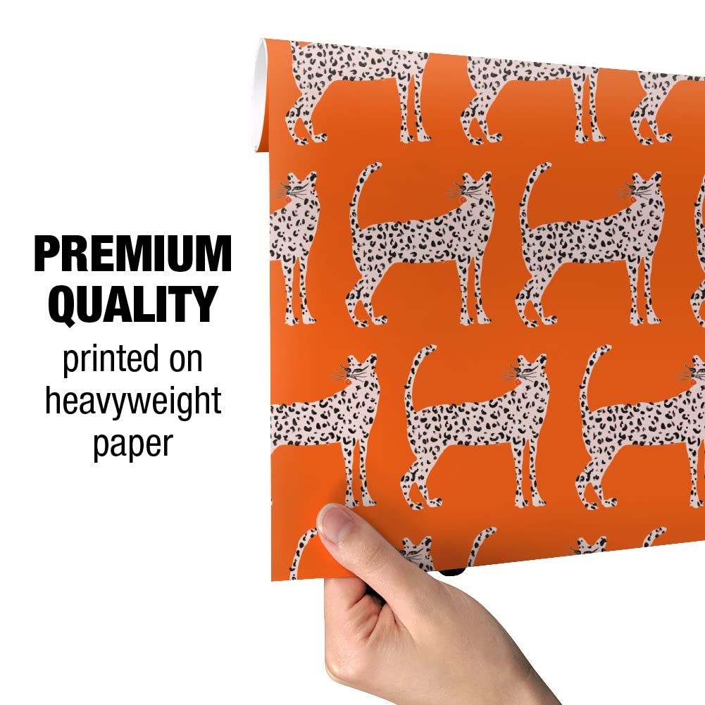 Cheeky Cheetahs Gift Wrap Paper Rolls - Fun Animal Print Wrapping Paper for Birthdays, Parties & Special Occasions | GRAPHICS & MORE Premium Wrapping Paper