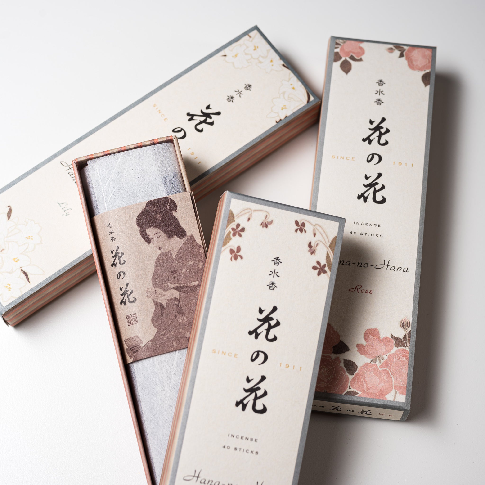Nippon Kodo Hana no Hana Japanese Incense Sticks - 3 Floral Fragrance Options for Meditation, Yoga & Home Aromatherapy