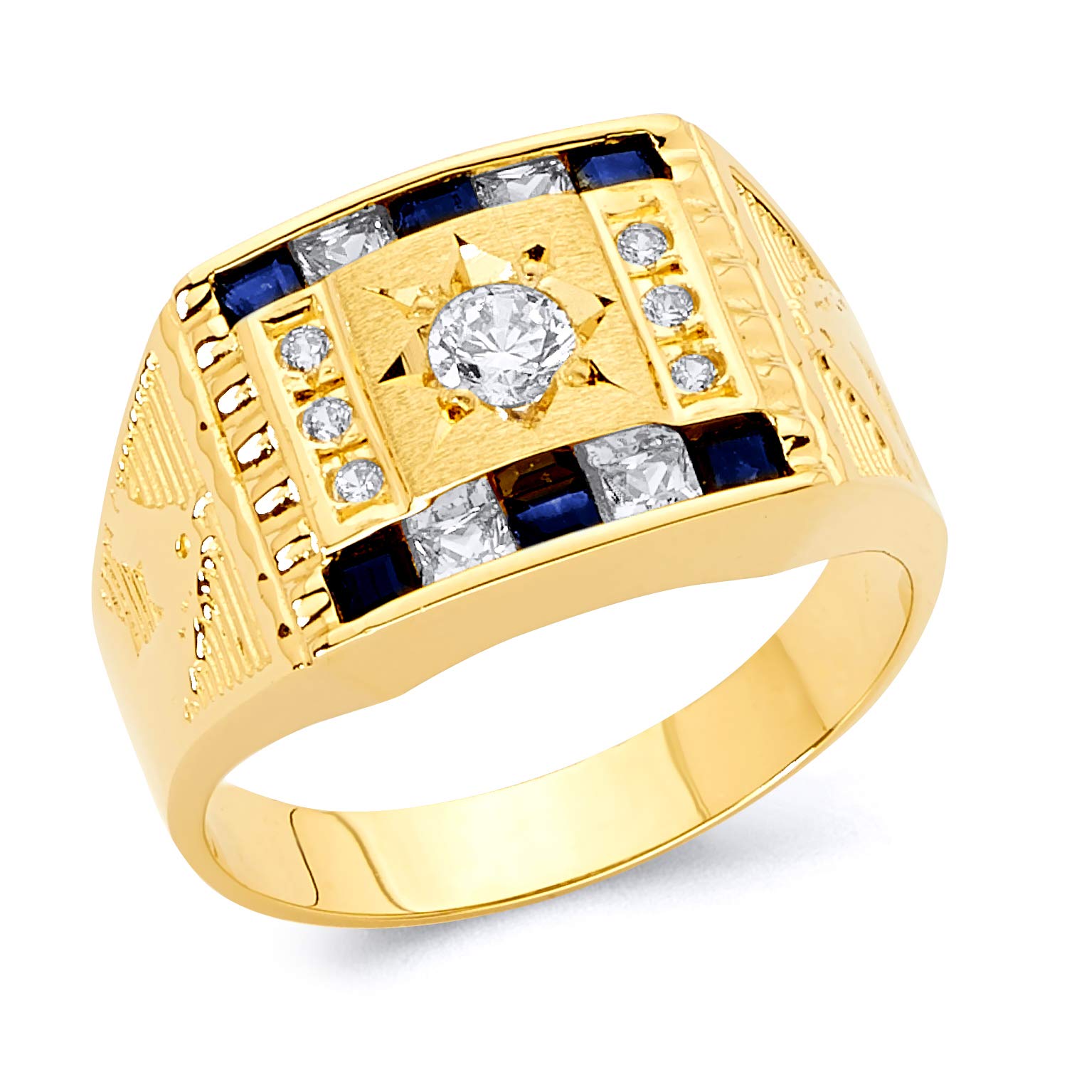 14K Yellow Gold Men's Ring - Durable & Stylish Wedding Band, Engagement Ring for Men, Perfect Gift for Him - Ideal for Everyday Wear, Special Occasions & Proposals