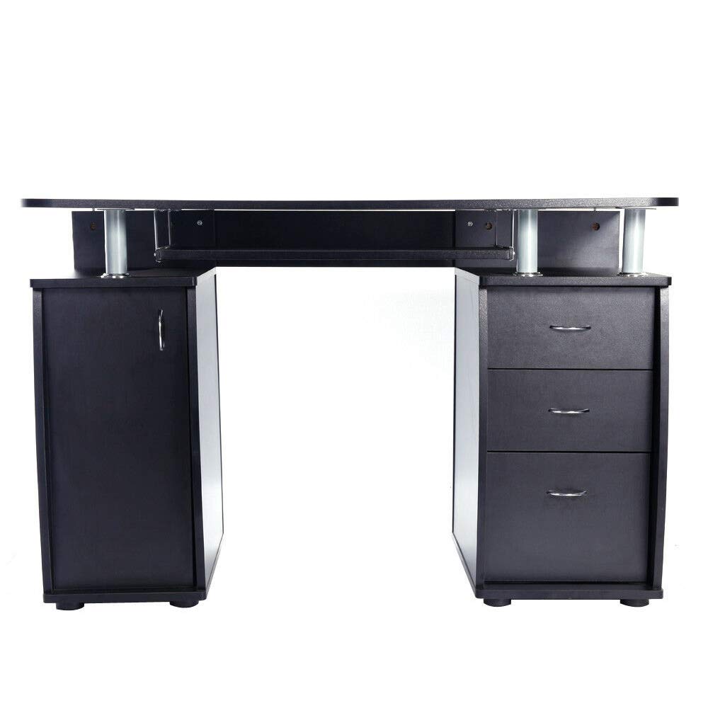 Premium Black Computer Desk with Drawer - 45.27
