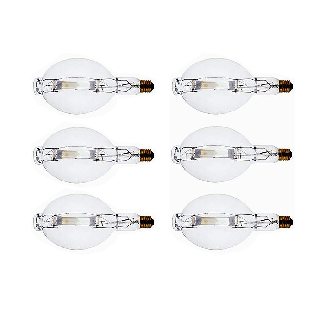RAParts Universal 1000W Clear Metal Halide Bulbs - 6 Pack for Tractors, Greenhouses & Indoor Grow Lights | High-Intensity Lighting Solution
