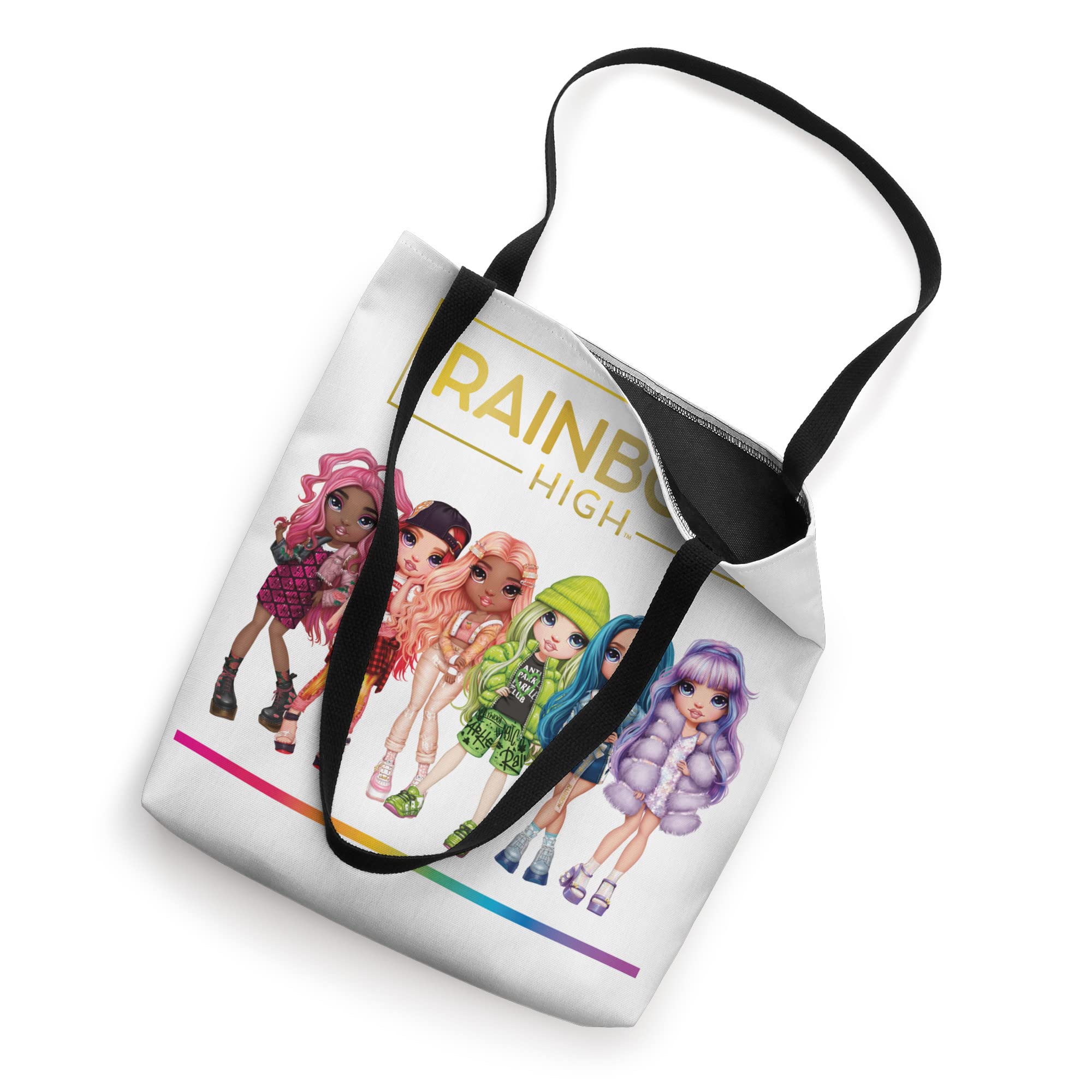 Rainbow High Character Doll Lineup Tote Bag - Stylish Fashion Accessory for Doll Collectors & Kids | Perfect for School, Shopping & Playdates