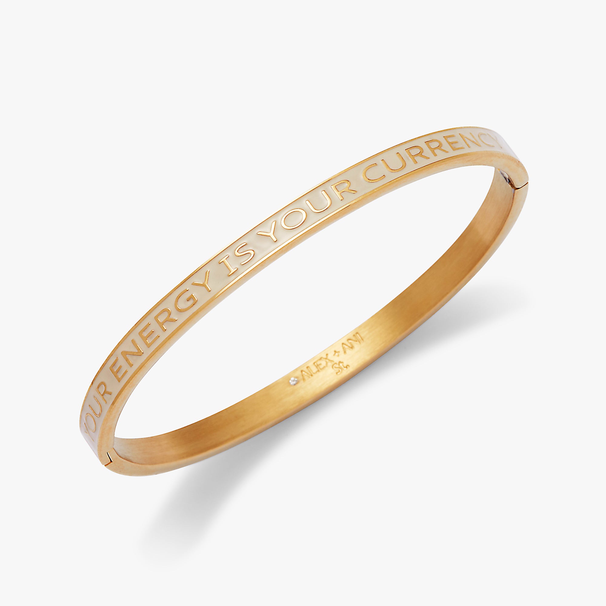 Stylish 'Your Energy Is Your Currency' Hinge Bangle Bracelet - Perfect for Yoga, Meditation & Positive Energy Jewelry Collection