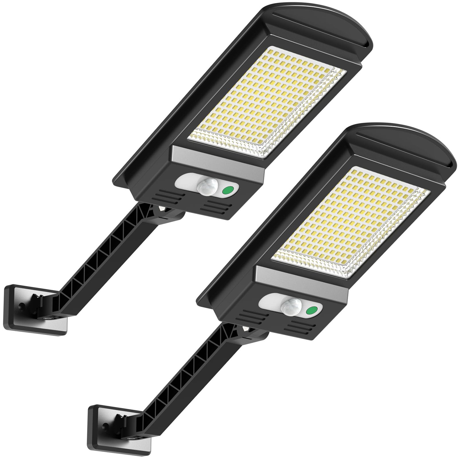 Engrepo Solar Lights Outdoor - 1000LM 168 LED Solar Powered Motion Sensor Security Light, Waterproof Solar Flood Light for Deck, Fence, Patio, Front Door, Gutter, Yard, Shed, Path & Garden (2 Pack) - Perfect for Nighttime Safety & Landscape Lighting