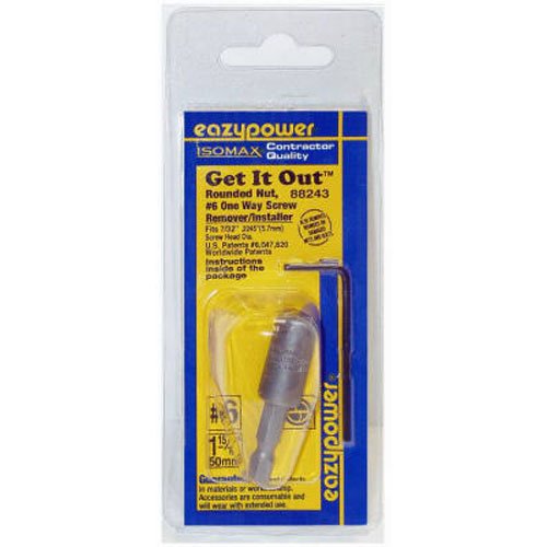 One Way Screw Remover Tool - #6 Size Security Bit for Tamper Proof Screws | Perfect for Home Security, Vending Machines & Electronics Repair