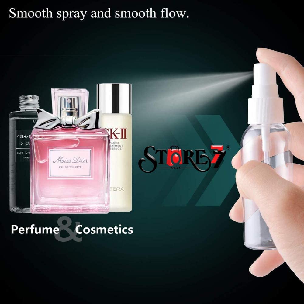 6Pcs 100ML Refillable Spray Bottles, Fine Mist Perfume Atomizer - Empty Clear Travel Bottles Set for Sanitizer, Skincare, Makeup, Plants, Home & Car Use | Perfect for Travel, Office & Hand Cleaning Essentials