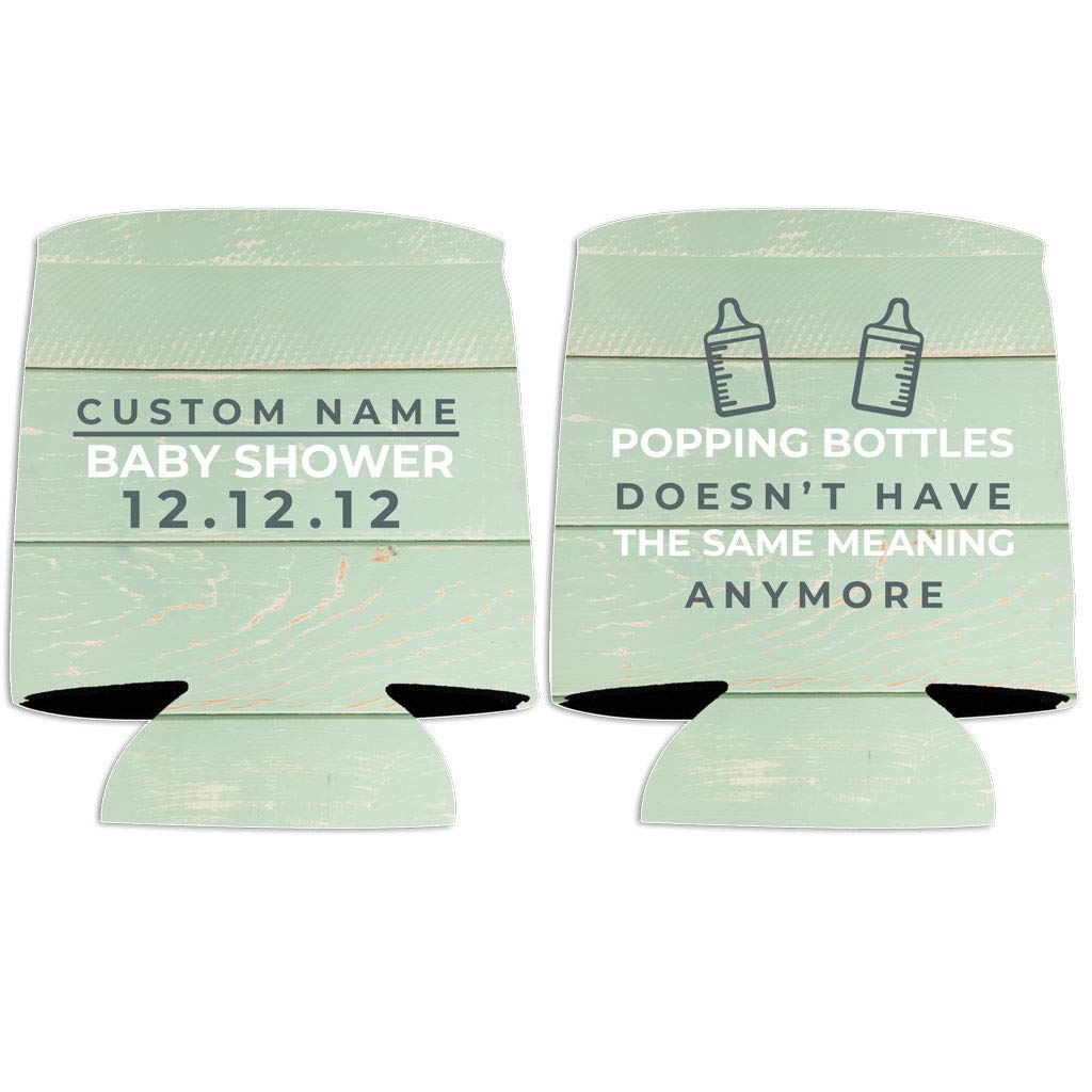 Personalized Baby Shower Can Cooler - Custom Mint Green Beverage Sleeve for Gender Reveal Parties & New Mom Gifts - Keeps Drinks Cold at Outdoor Celebrations