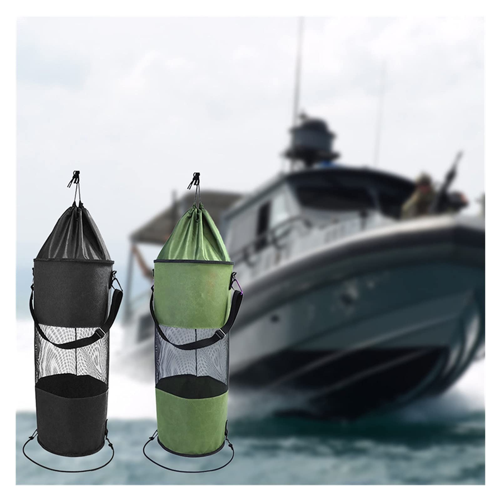 **Blue Marine Garbage Storage Bag for Kayak, Ship & Yacht - Waterproof & Durable Trash Bag for Boating, Fishing & Outdoor Adventures**