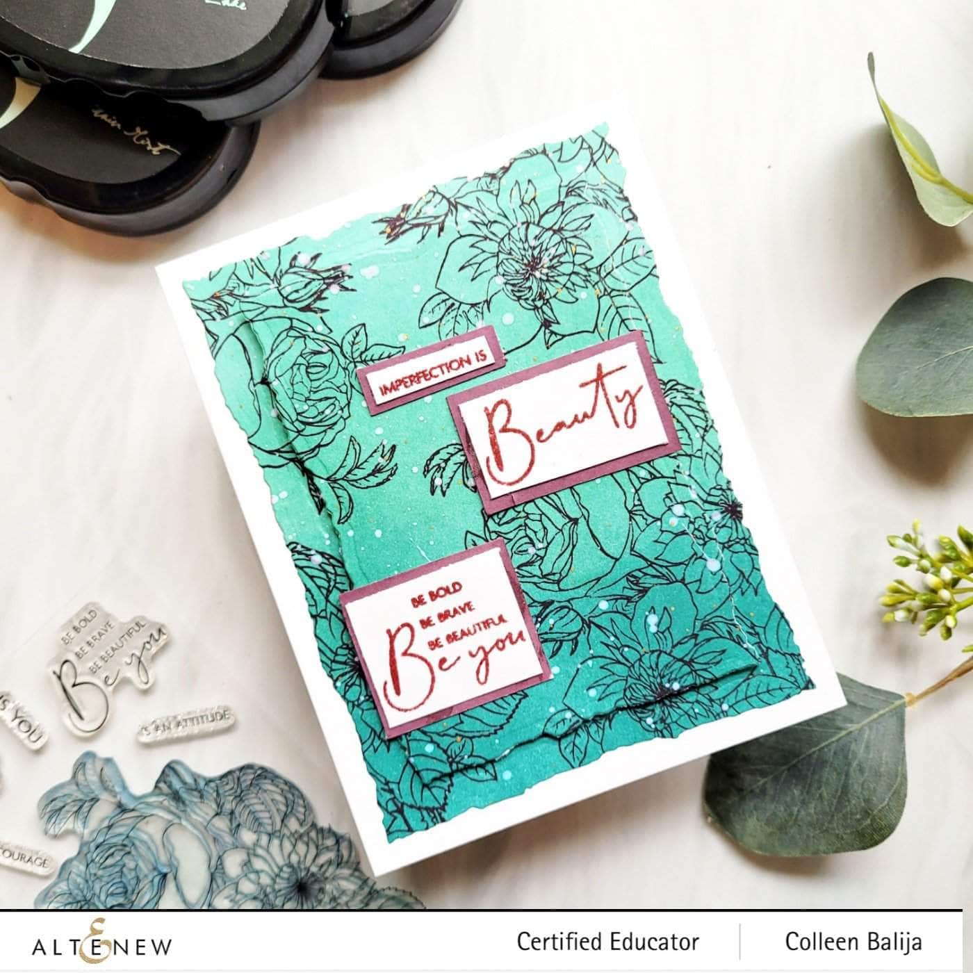 Clematis Josephine Outline Stamp Set for Flower Painting - DIY Floral Art, Card Making & Scrapbooking Projects