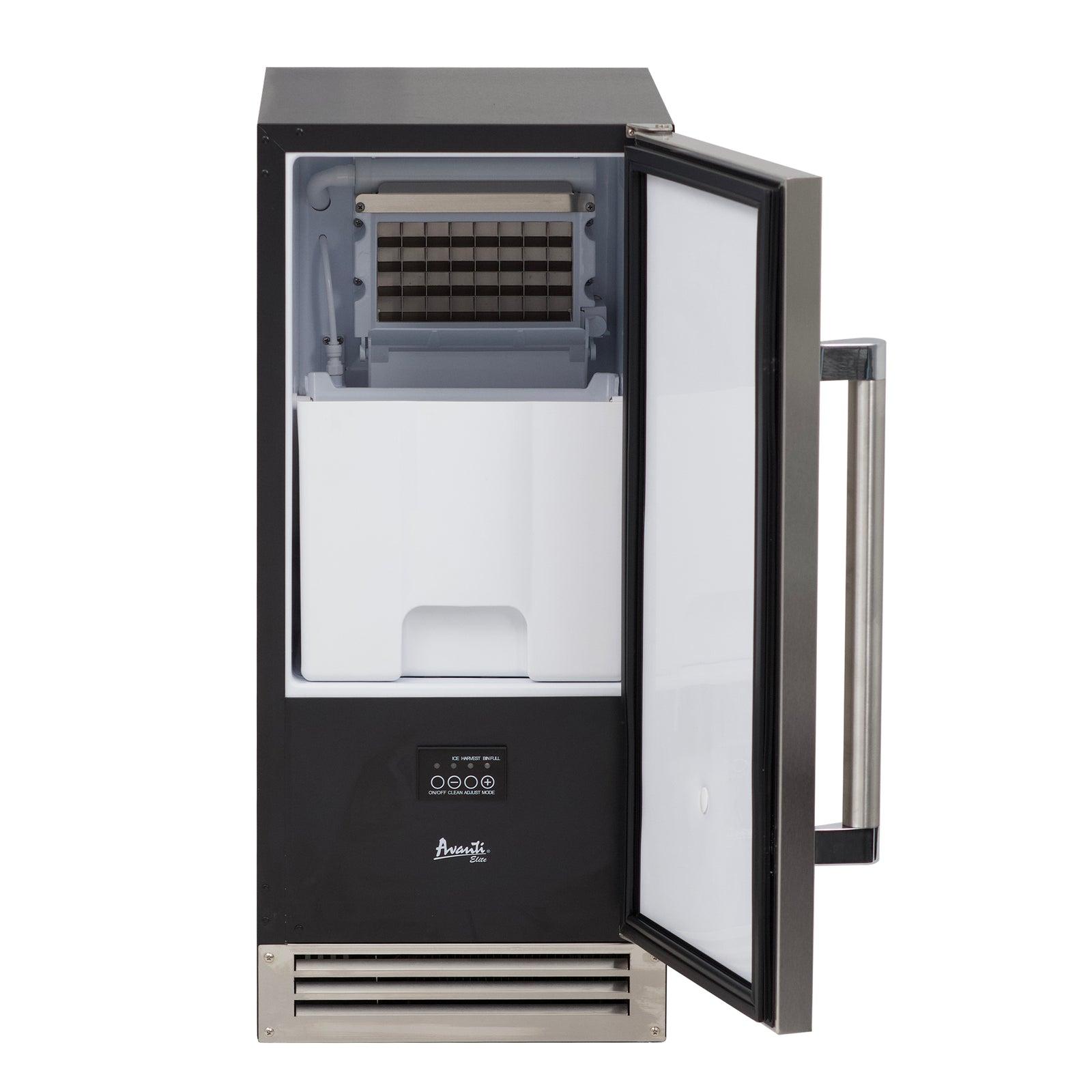 Avanti Elite IME49U3SIS Built-In or Freestanding Ice Maker - 49 lbs Daily Production, Stainless Steel - Perfect for Home Bars, Restaurants, and Offices
