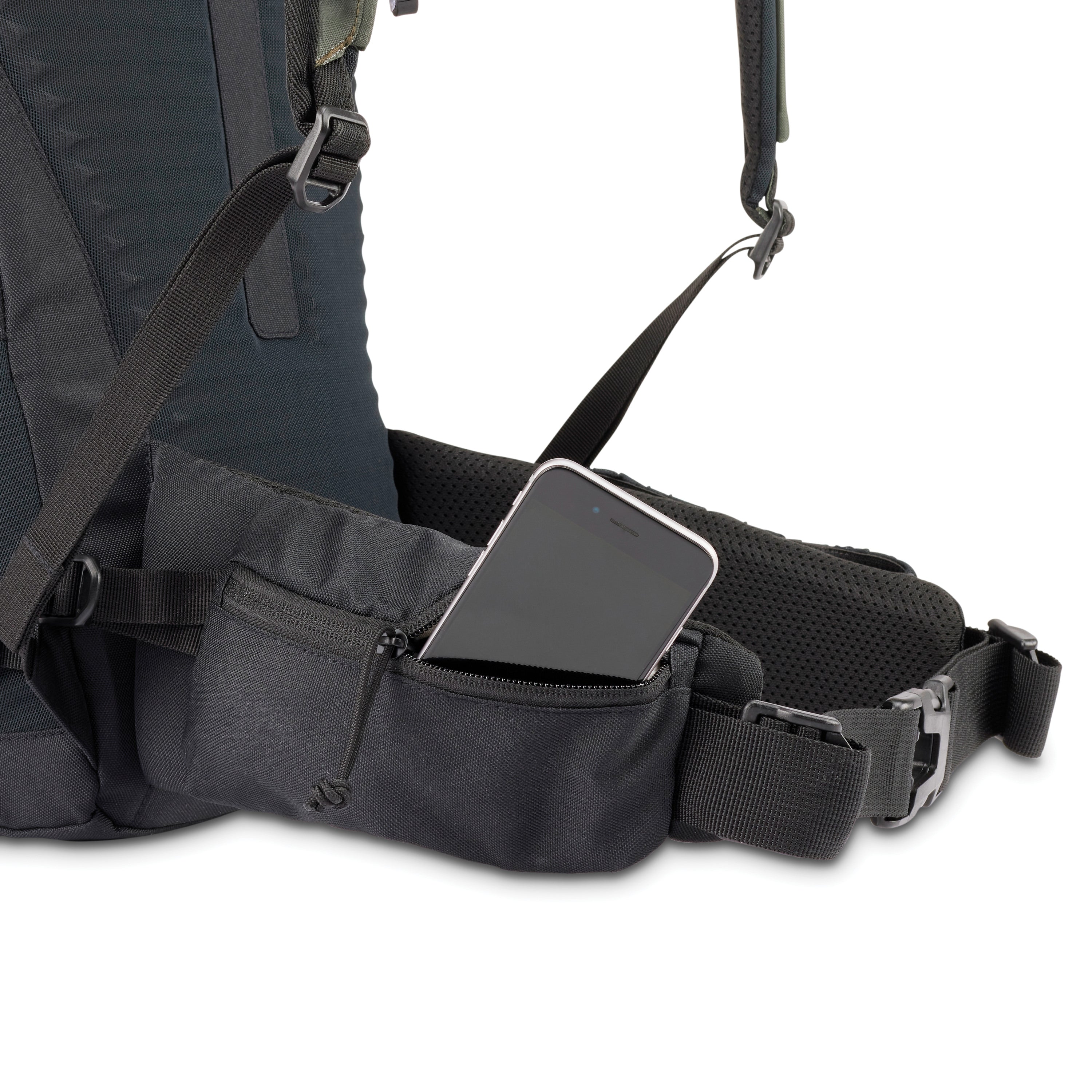 High Sierra Pathway 2.0 Frame Pack 45L Backpack - Lightweight Hiking Backpack for Men & Women, Durable Travel Backpack with Adjustable Straps, Forest Green/Black - Perfect for Camping, Hiking & Outdoor Adventures