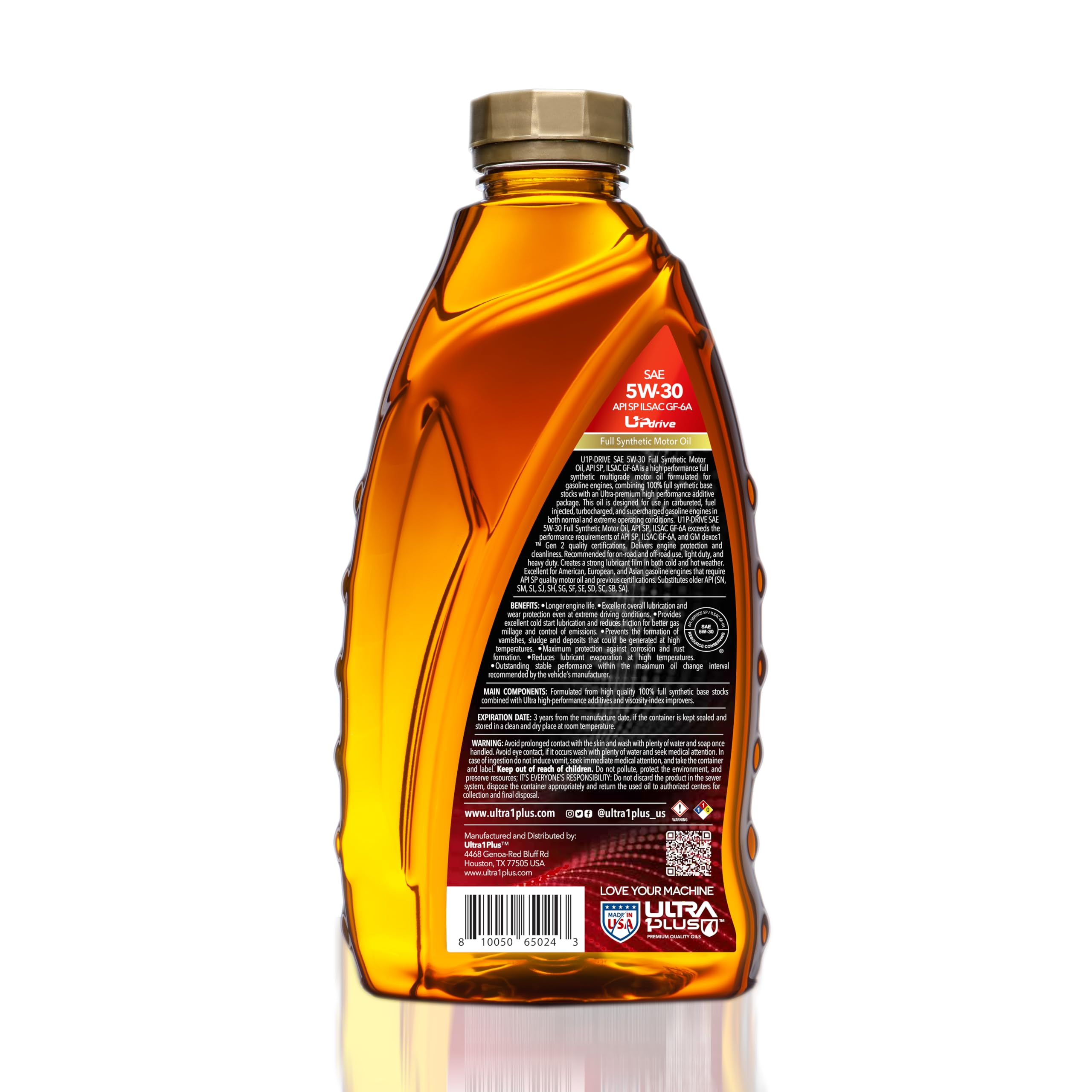 Premium SAE 5W-30 Full Synthetic Motor Oil API SP ILSAC GF-6A - 12 Quart Pack for Cars, Trucks & SUVs - High Performance Engine Protection for Extreme Temperatures & Long Drain Intervals