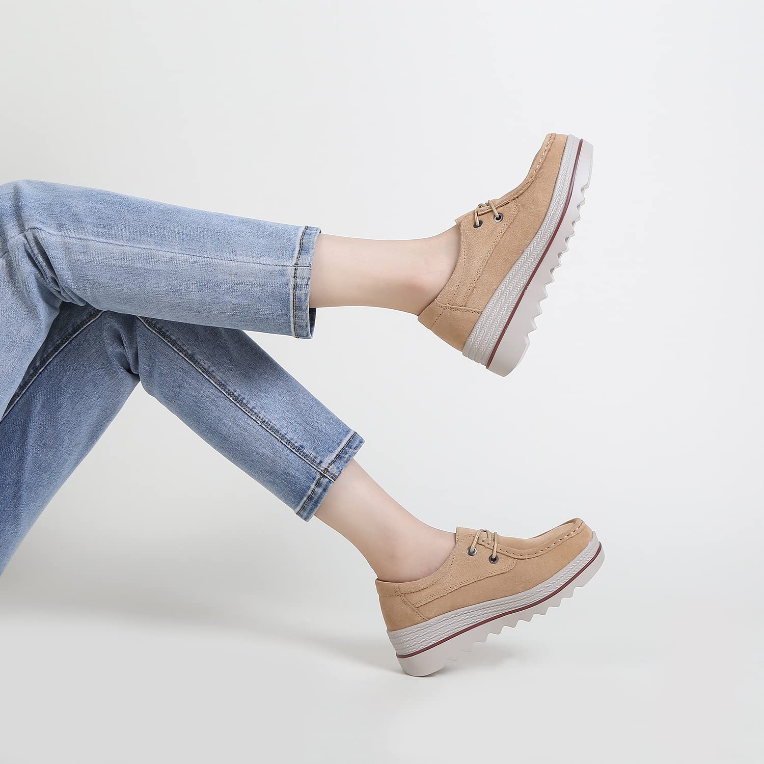 Ruiatoo Women's Slip-On Loafers - Comfortable Thick Soft Platform Shoes for Business Casual & Walking | Perfect for Office, Travel & Everyday Wear