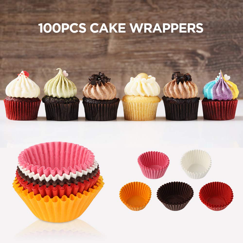 211 Pcs Cake Decorating Kit - Professional Baking Supplies Set with Rotating Turntable, Piping Bags, Toppers & Paper Cups | Perfect for Birthday Cakes, Wedding Desserts & DIY Home Baking Projects