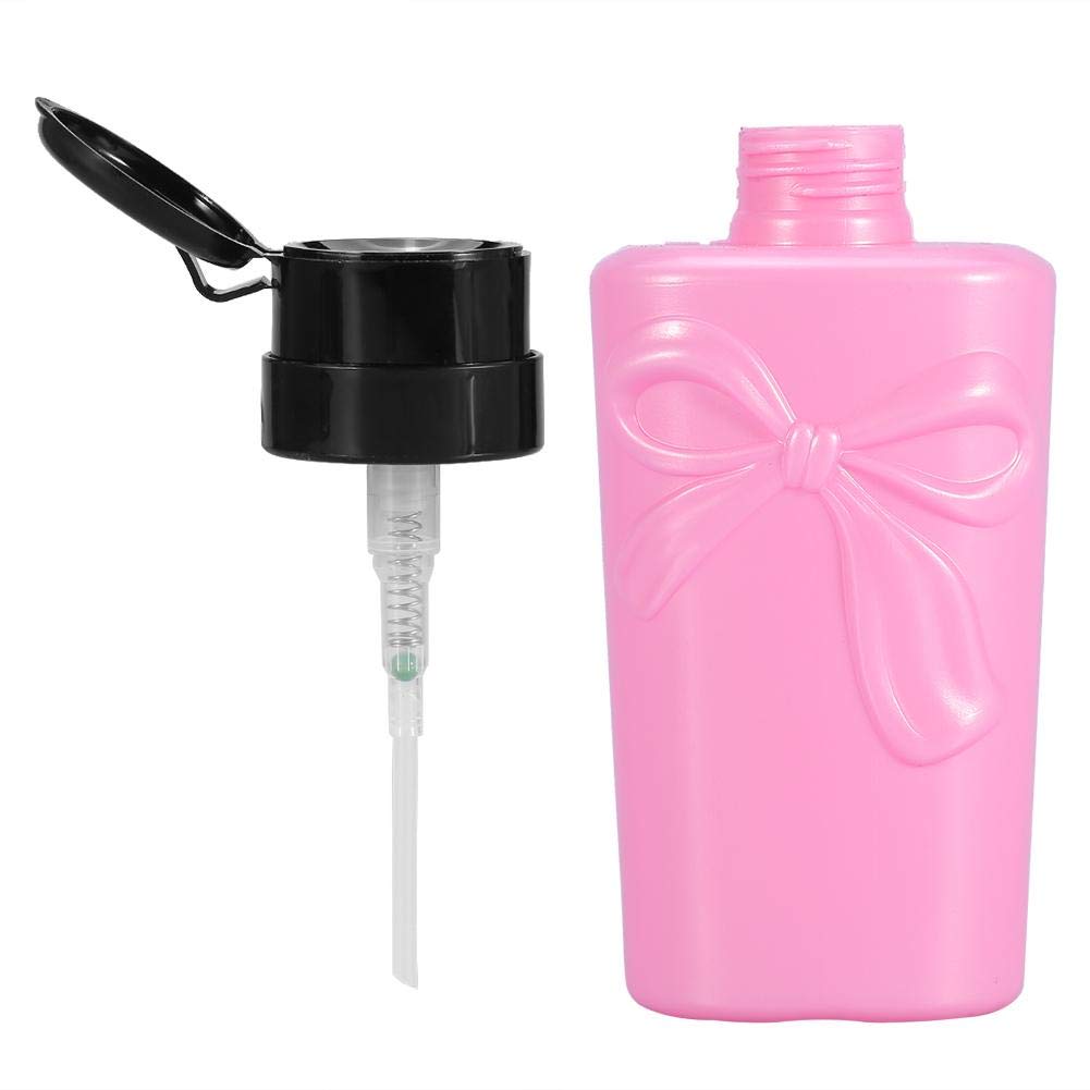 230ML Empty Plastic Pump Dispenser Bottle (2PCS) - Portable Nail Polish Remover & Art Tool for Salon, Home & Travel Use