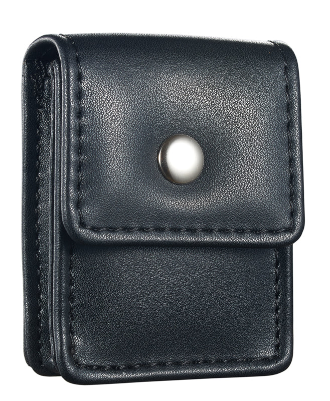 Black Leather Belted Square Lighter Pouch - Stylish & Durable Cigarette Lighter Holder for Men & Women - Perfect for Outdoor Camping, Hiking & Everyday Carry