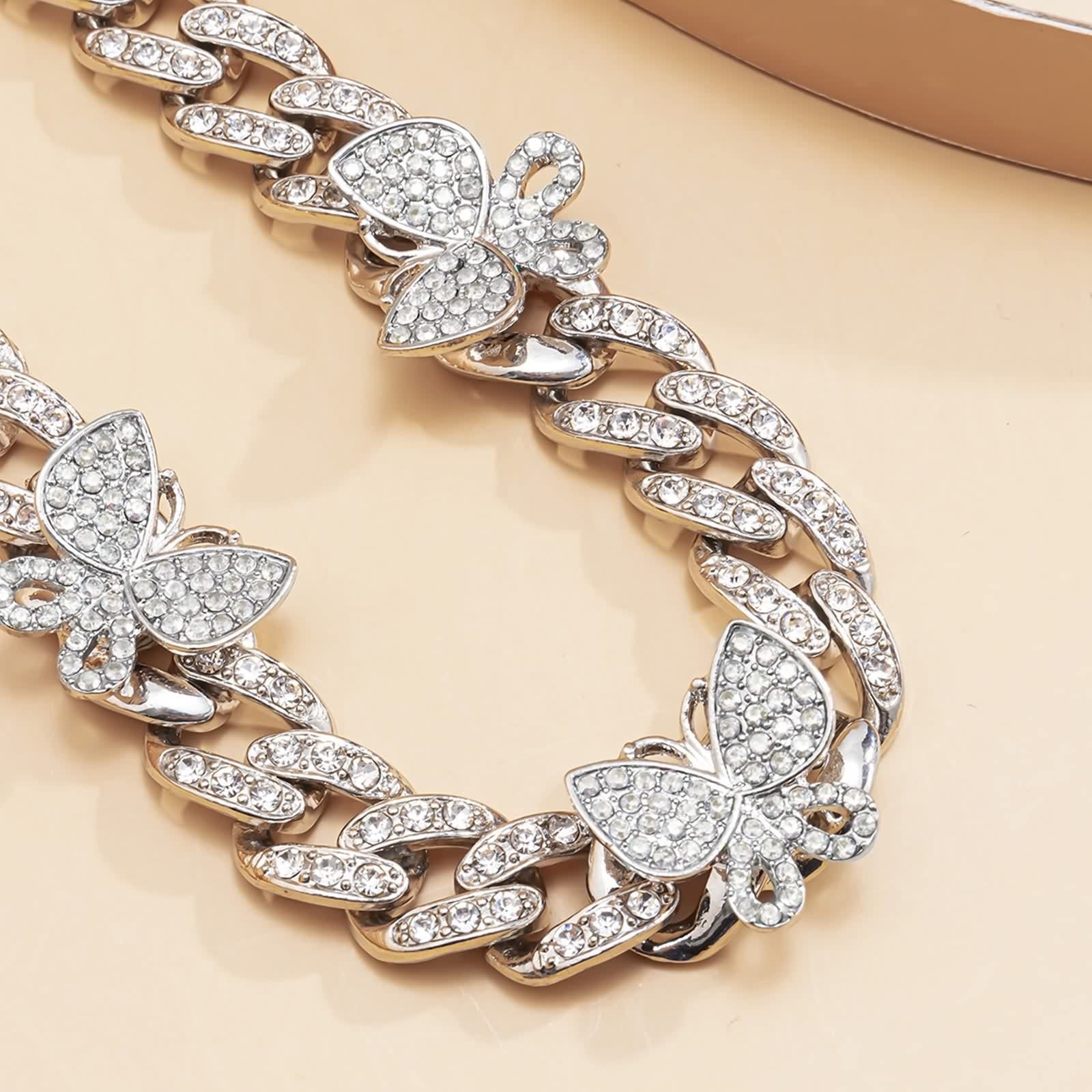 Mycian Elegant Crystal Anklet for Women - 22CM Gold Alloy Butterfly Ankle Bracelet with Cubic Zirconia | Perfect Gift for Her, Ideal for Beach, Summer & Casual Wear
