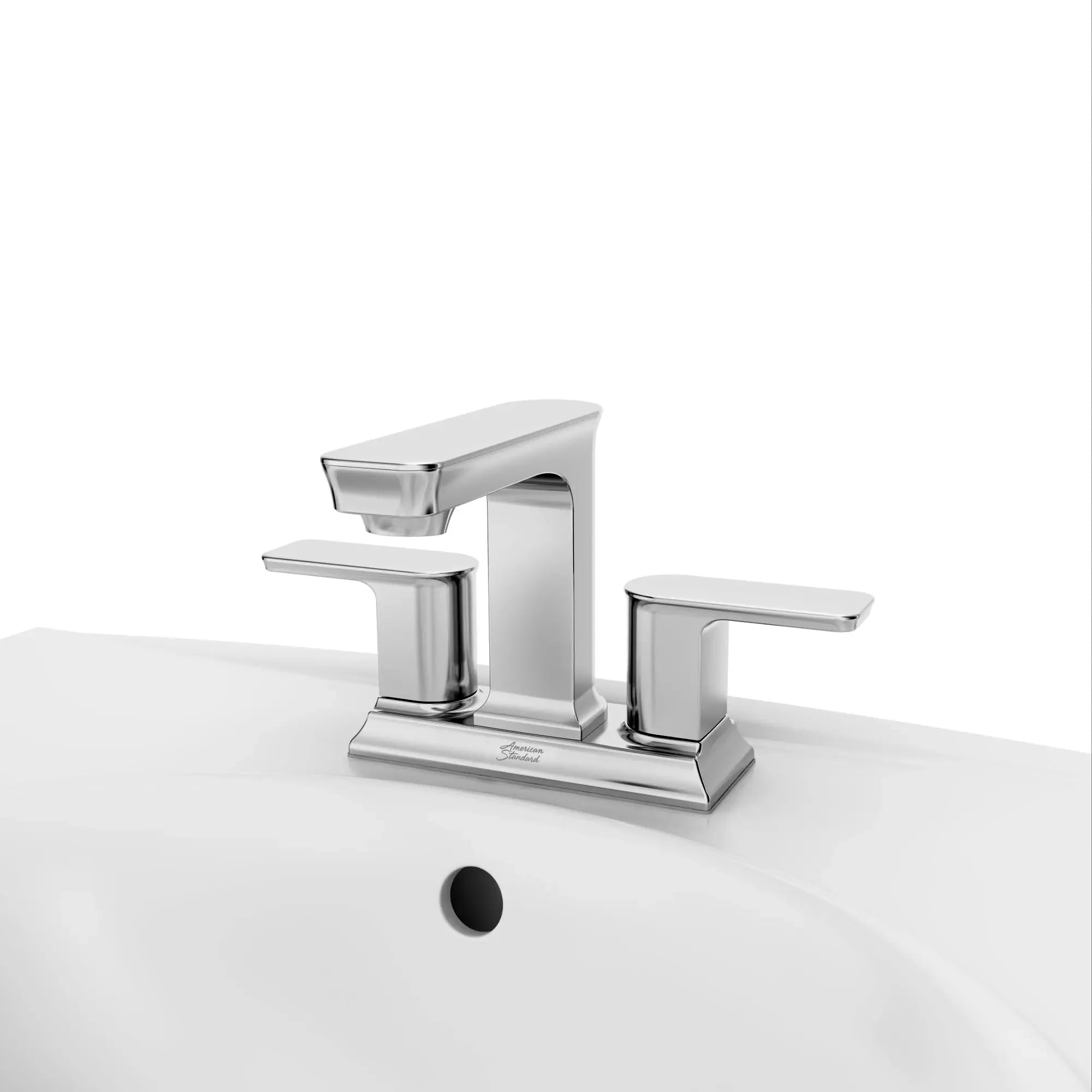 Forsey® 4 Inch Centerset 2 Handle Bathroom Faucet - 1.2 GPM/4.5 LPM Water-Saving Design with Lever Handles - Perfect for Bathroom Vanity Sink and Powder Room Installation