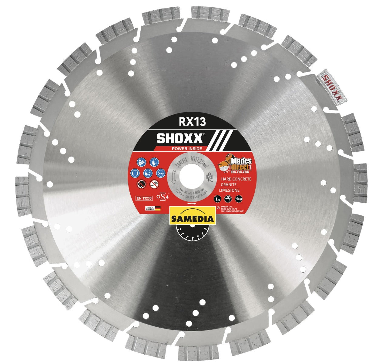 Samedia SHOXX RX13 Diamond Blade - Premium Cutting Disc for Tile, Concrete & Stone - Perfect for Construction, Renovation & DIY Projects