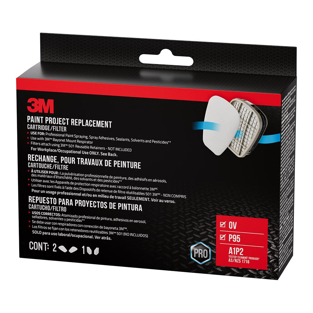 3M Performance Paint Project Respirator Supply Kit 6022P1 DC - Professional Painting Safety Mask for Spray Painting, Sanding & DIY Projects - Perfect for Home Renovation, Woodworking & Construction Work