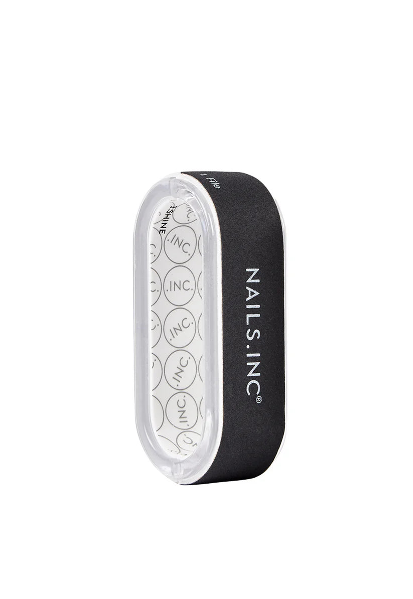 NAILS INC Oval Nail File - Professional Manicure & Pedicure Tool for Smooth, Shiny Nails - Perfect for Home, Salon & Travel Nail Care