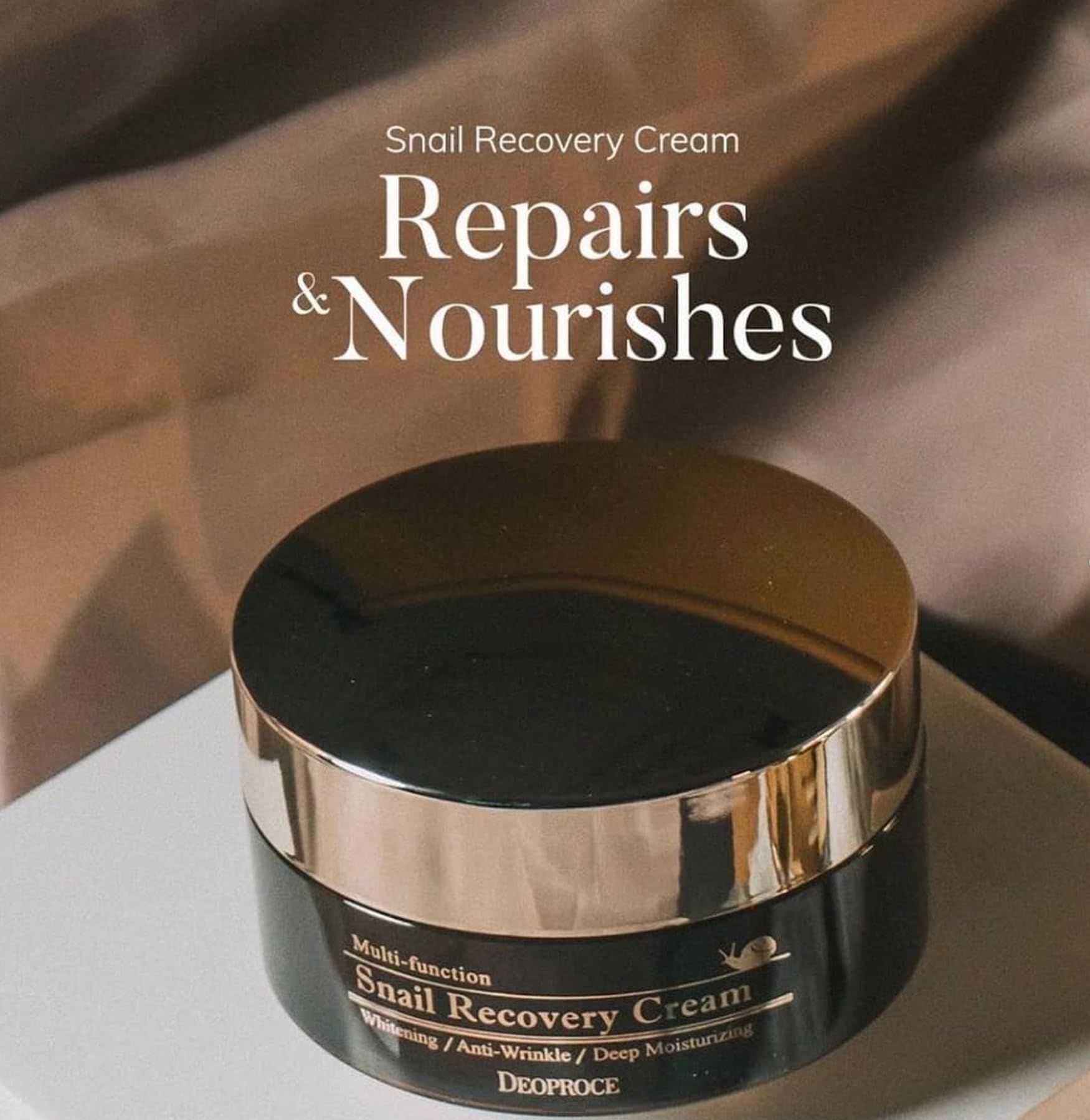 Deoproce Snail Recovery Cream with Snail Mucus Extract - Korean Anti-Aging Skincare, Wrinkle Repair & Deep Hydration Face Moisturizer - Perfect for Daily Skincare Routine & Nighttime Nourishment