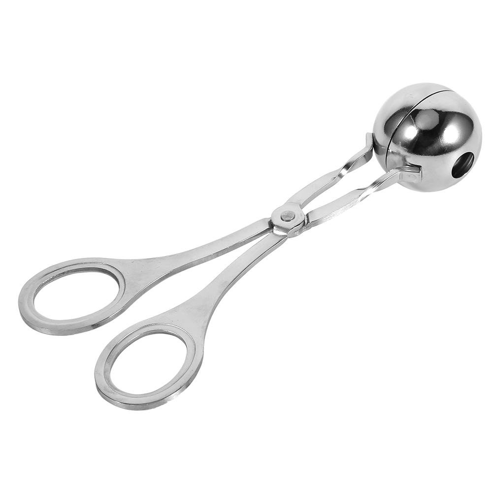 Yosoo Stainless Steel Meat Baller - 16.1 x 6.9cm Non-Stick Cookie Dough Scoop, Meatball Maker, Melon Baller for Kitchen - Perfect for Baking, Ice Cream, Cake Decorating & Rice Ball Making (Small Size)