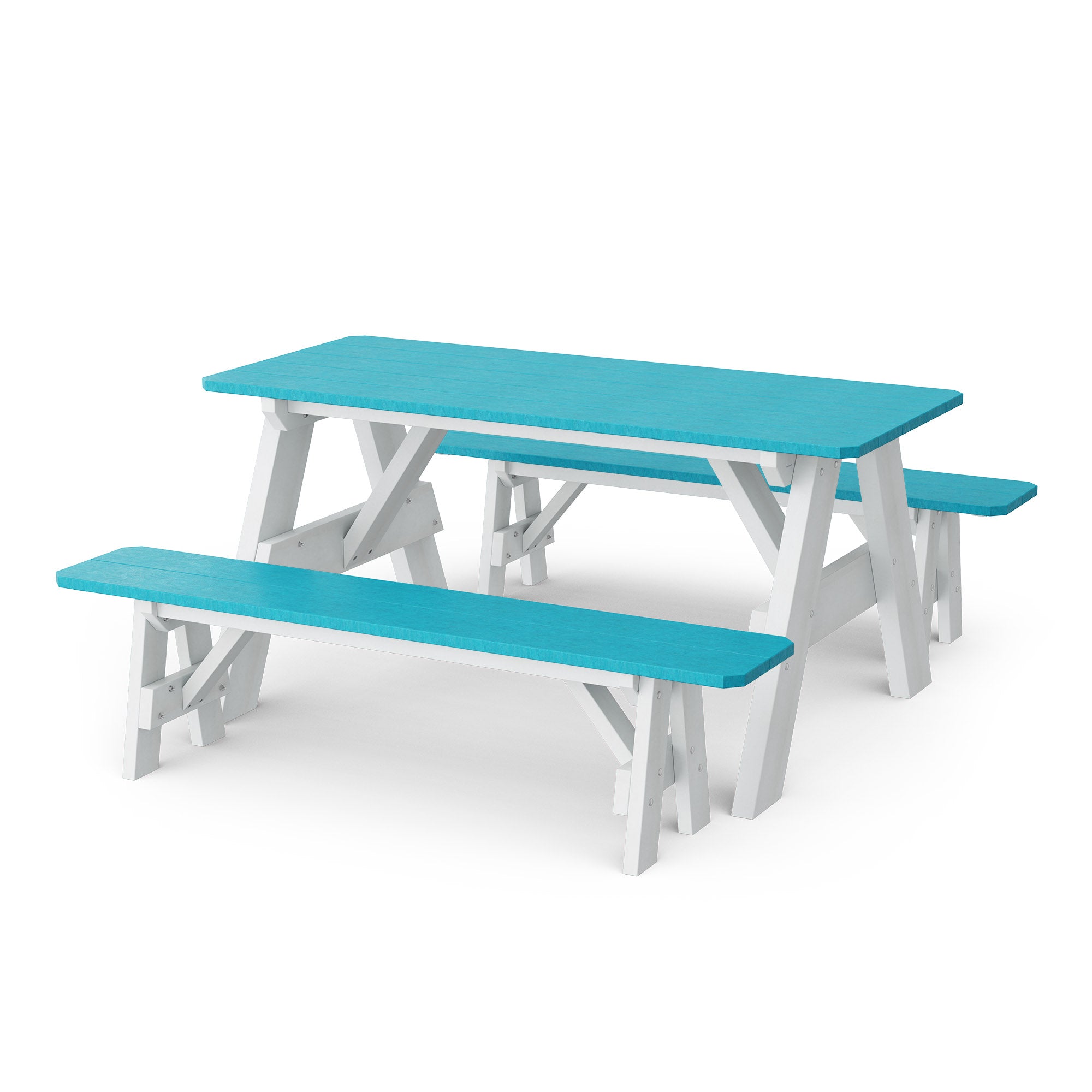 Heritage 72-Inch Outdoor Picnic Table with Detachable Benches - Perfect for Backyard BBQs, Camping & Family Gatherings