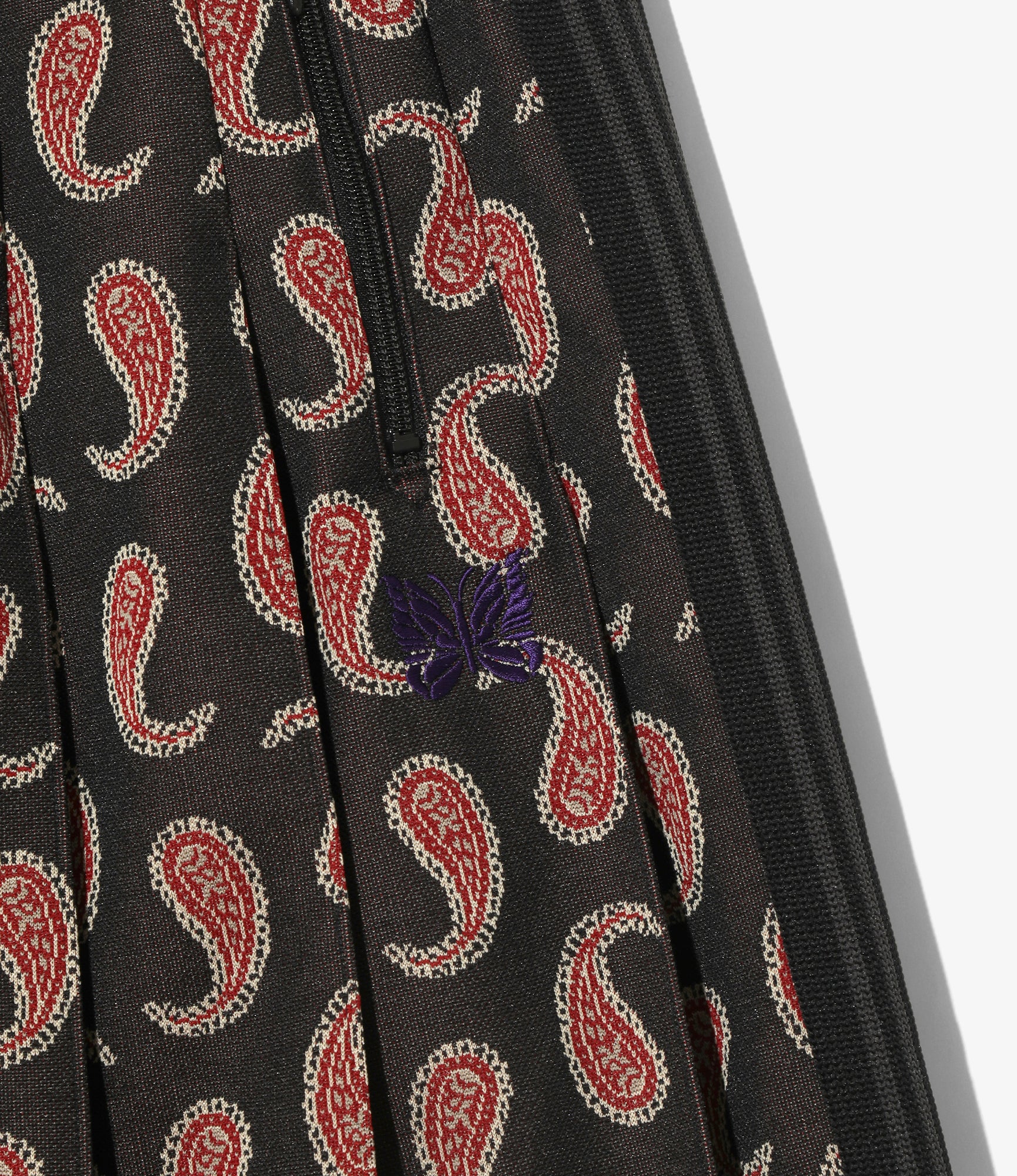Stylish Pleated Track Skirt - Floral Paisley Jacquard Design for Women | Perfect for Running, Yoga & Casual Wear