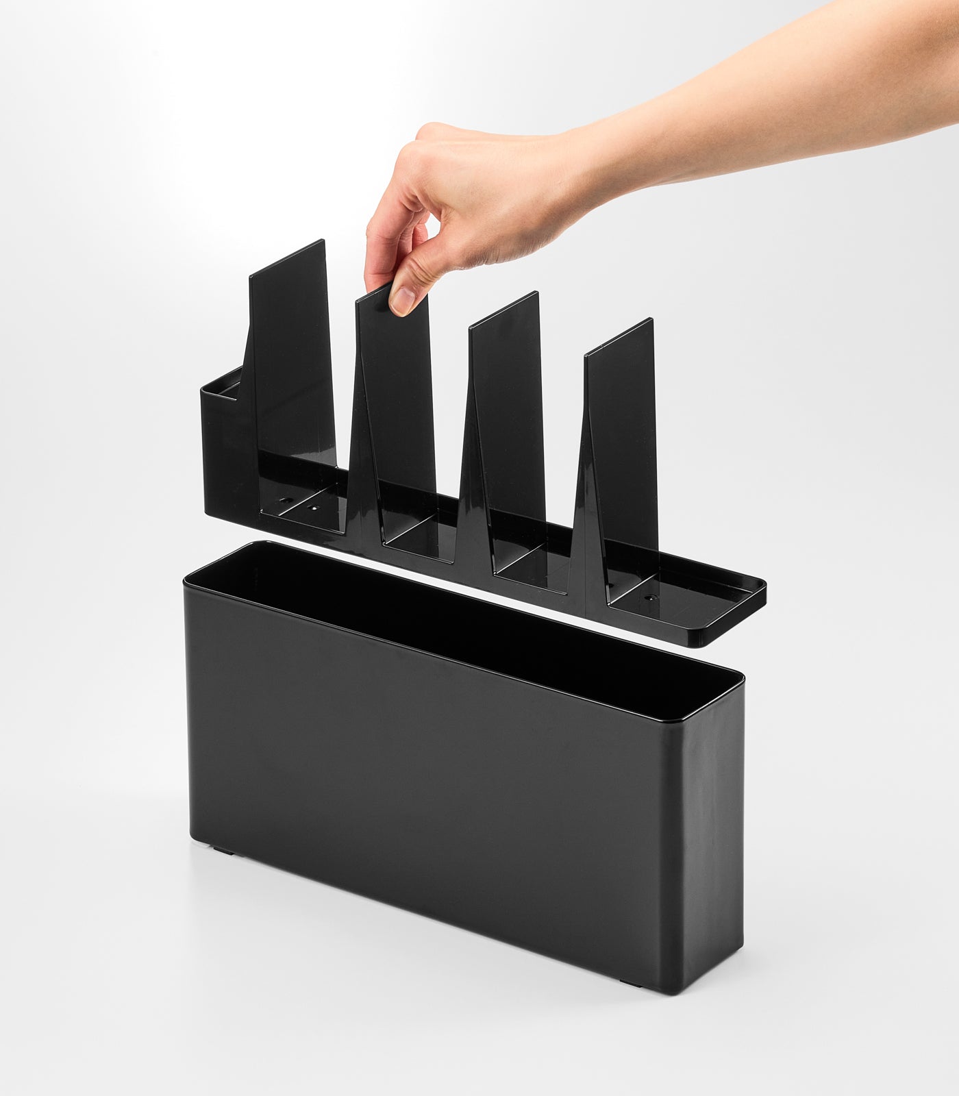 Stainless Steel Utensil & Thin Cutting Board Holder - Space-Saving Kitchen Organizer for Knives, Spoons & Cutting Boards